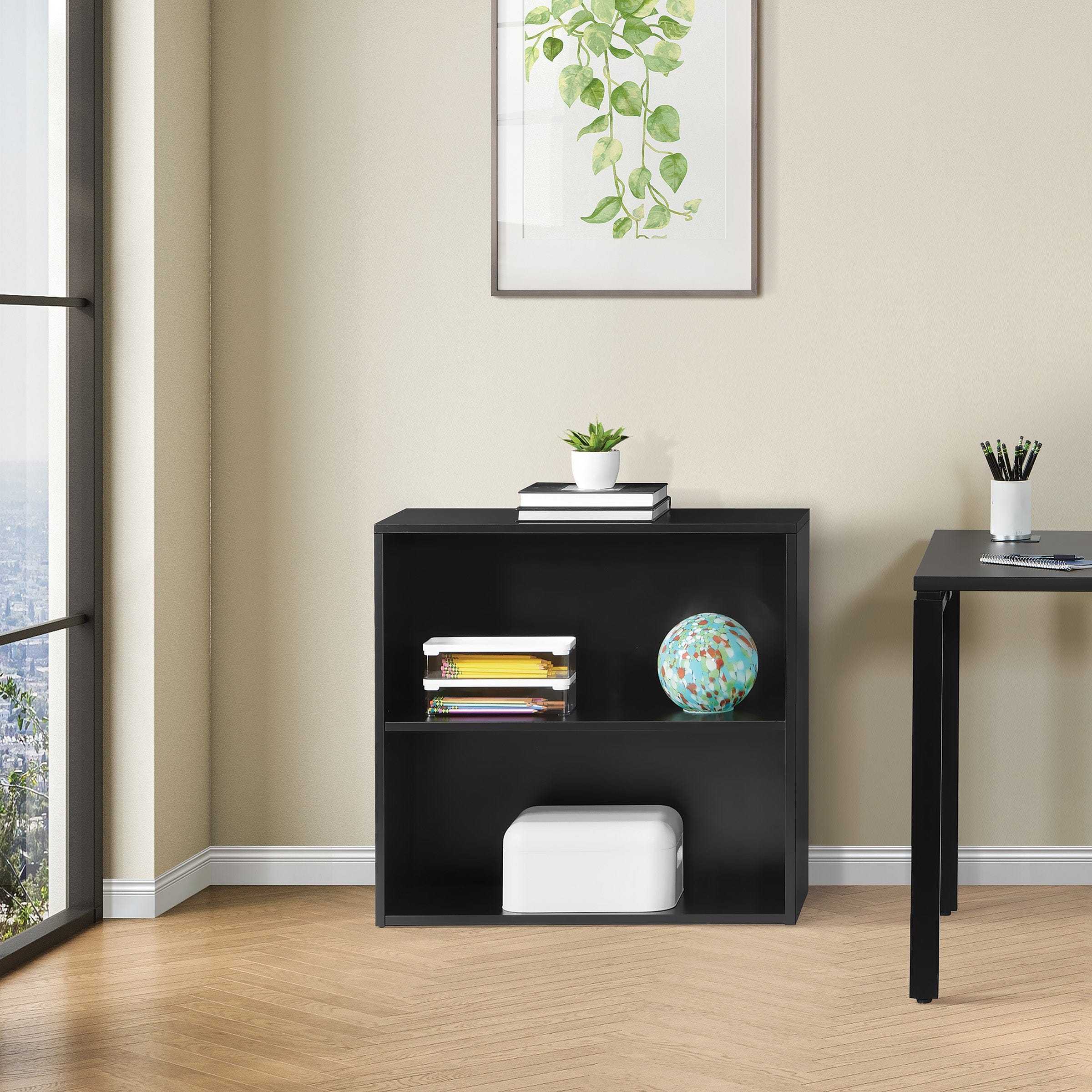Office Star OSP Designs Prado 30 2 Shelf Bookcase - Modern Wooden Book Storage for Home & Office [PRD3230] - Perfect for Living Room, Bedroom, Study or Workspace Organization