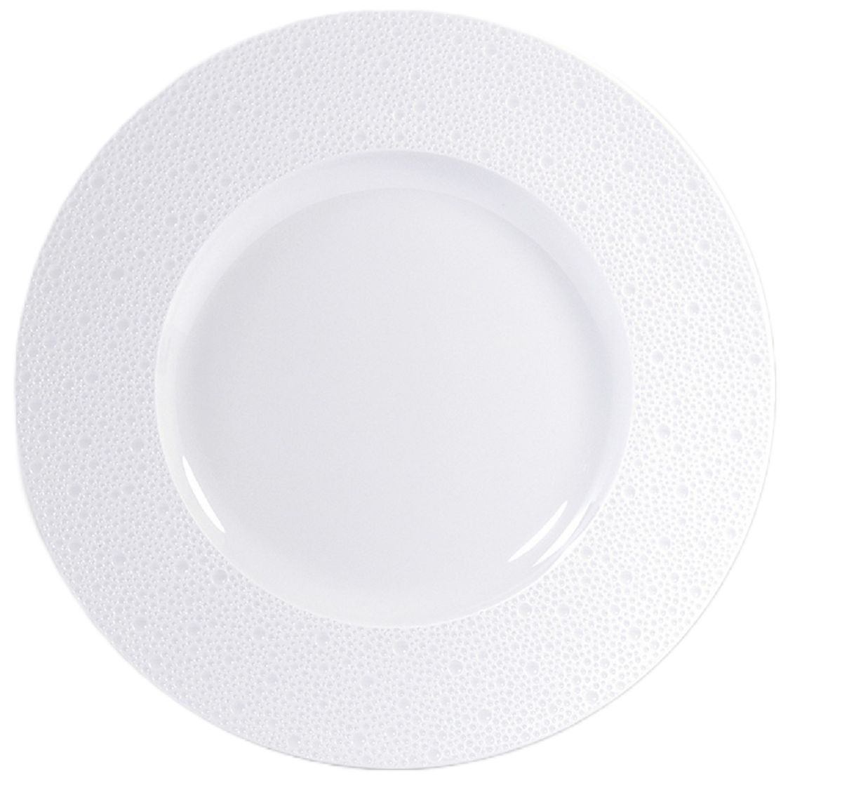 Ecume Blanc Porcelain Dinner Plates - Elegant Fine China for Formal Dining, Wedding & Special Occasions