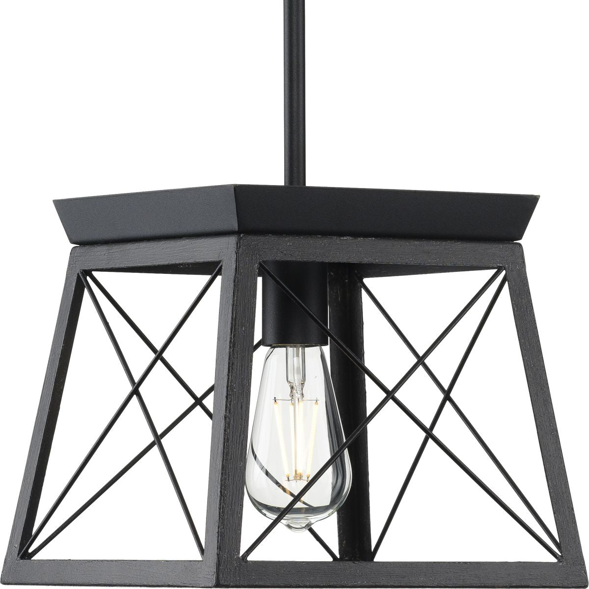 Briarwood Collection One Light Mini Pendant Light - Elegant Small Ceiling Fixture for Kitchen Island, Dining Room, Bedroom & Entryway Lighting