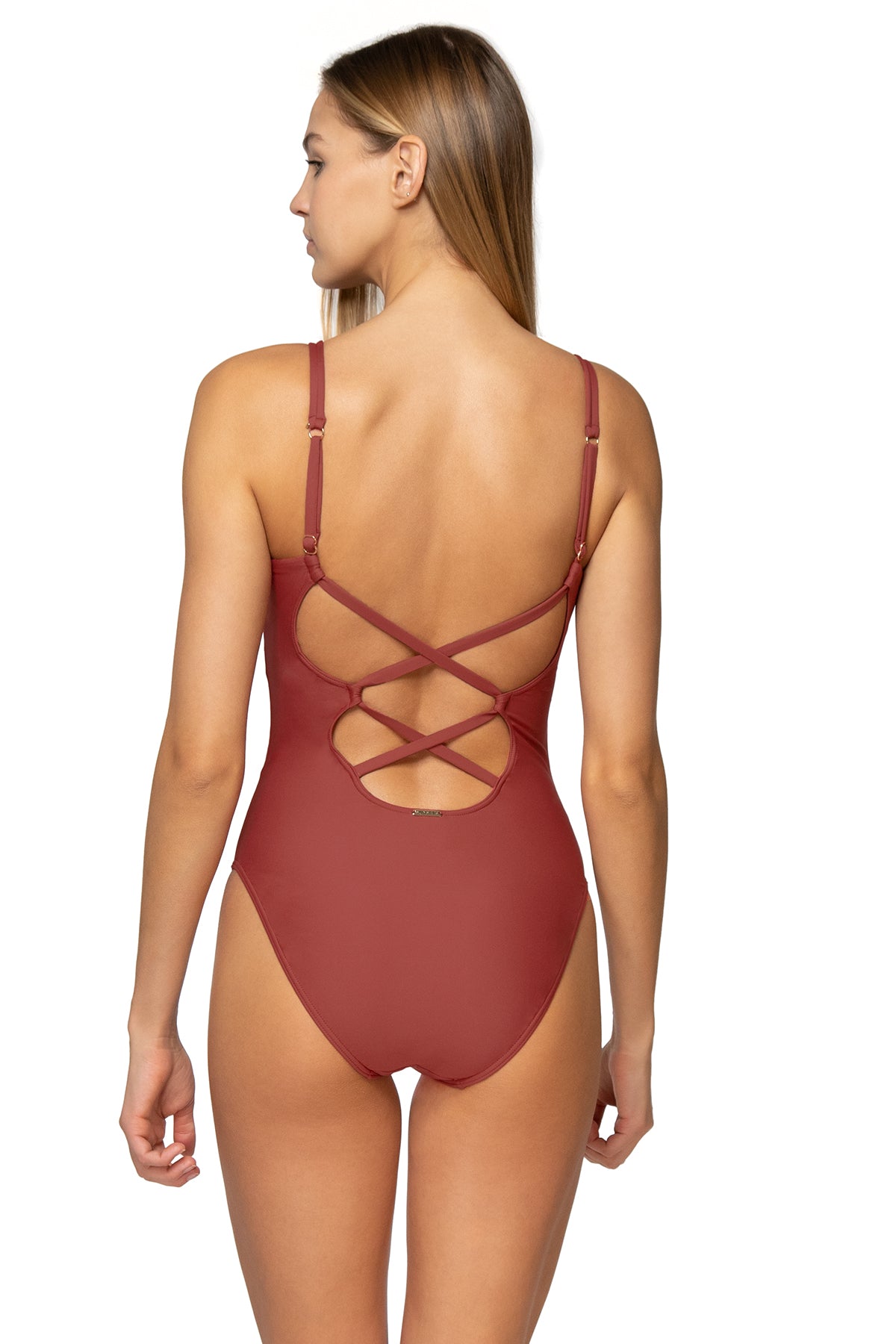 Veronica One Piece Swimsuit - Tuscan Red | Stylish & Comfortable Women's Swimwear for Beach, Pool & Vacation