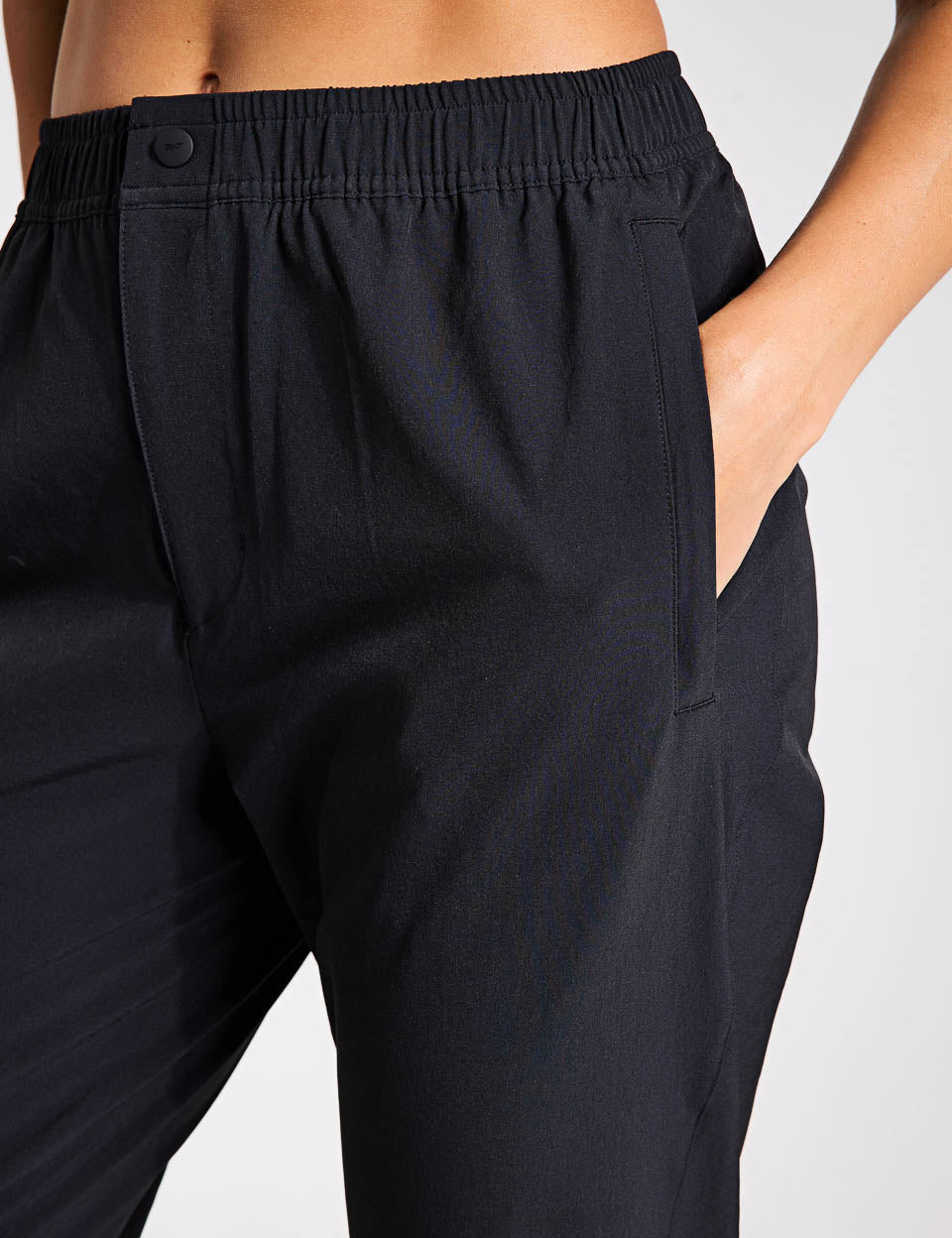 Active Collective Skystretch Woven Pant - Women's High Waisted Yoga Pants with Pockets, Breathable & Stretchy for Workout, Running, Lounge & Travel (Black)