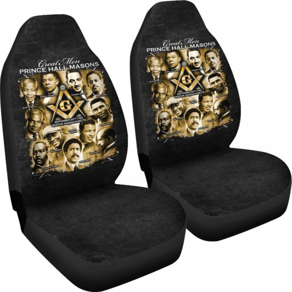 Premium African Print Car Seat Covers - Prince Hall Freemasonry Design (105905) | Stylish & Durable for SUVs, Sedans & Trucks | Perfect for Road Trips, Commuting & Car Enthusiasts
