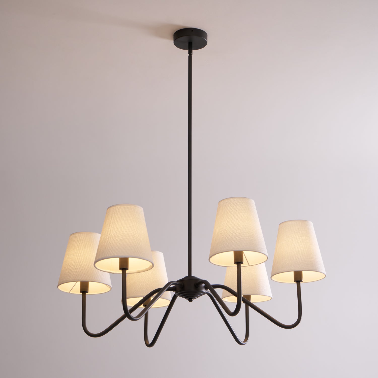 Elegant Black Crystal Chandelier - Modern Ceiling Light Fixture for Dining Room, Living Room & Bedroom Decor | Perfect for Home, Wedding & Restaurant Lighting