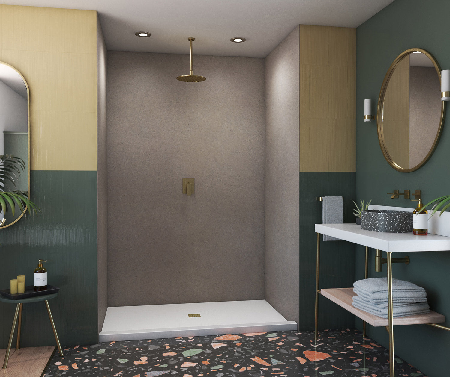 36x48x96 Swanstone Solid Surface Shower Wall Kit - Waterproof & Mold-Resistant Bathroom Remodeling Solution for Modern Homes & Commercial Spaces