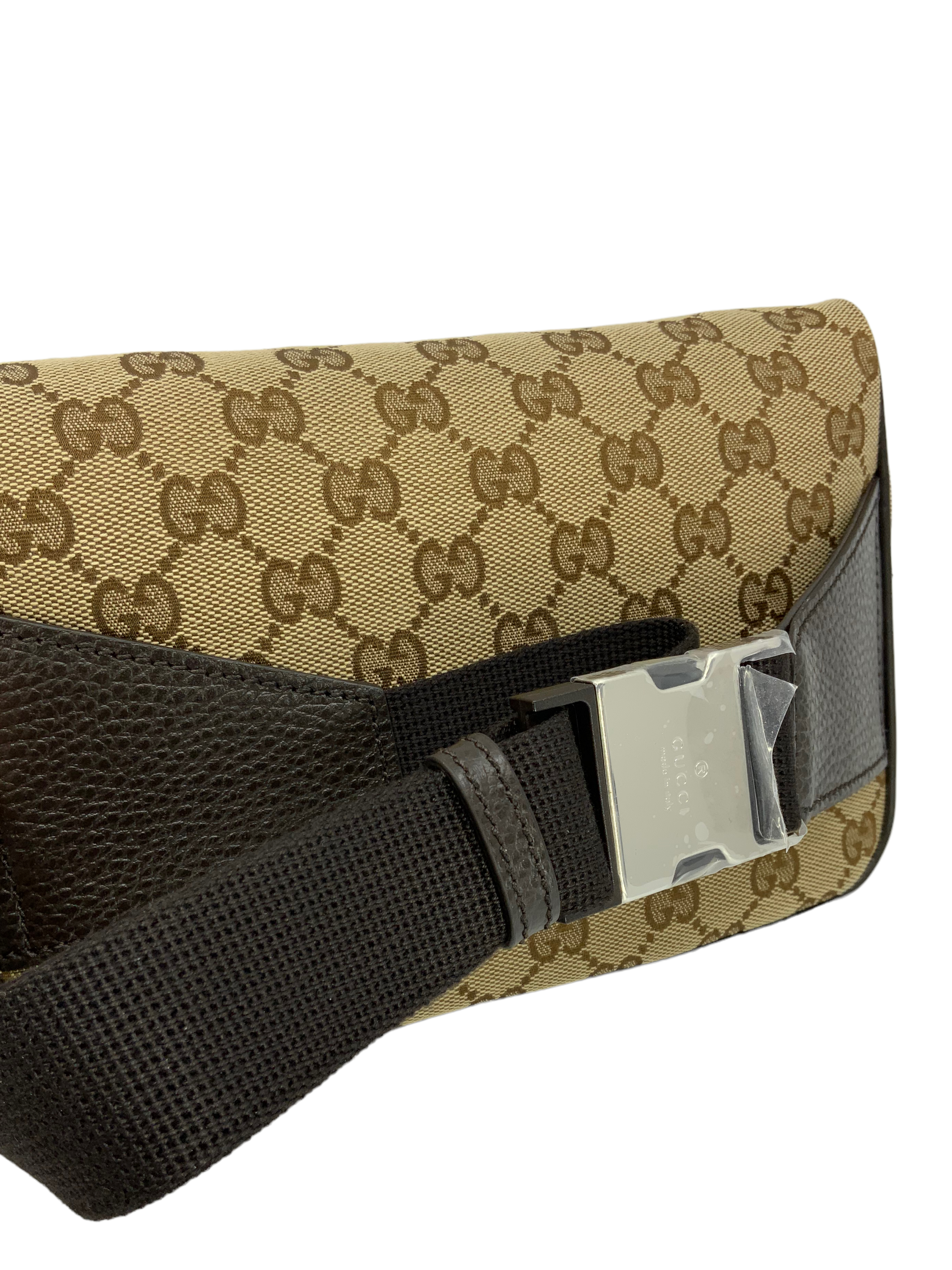 Gucci GG Monogram Canvas Belt Bag for Women & Men - Luxury Crossbody Fanny Pack - Perfect for Travel, Concerts & Everyday Use