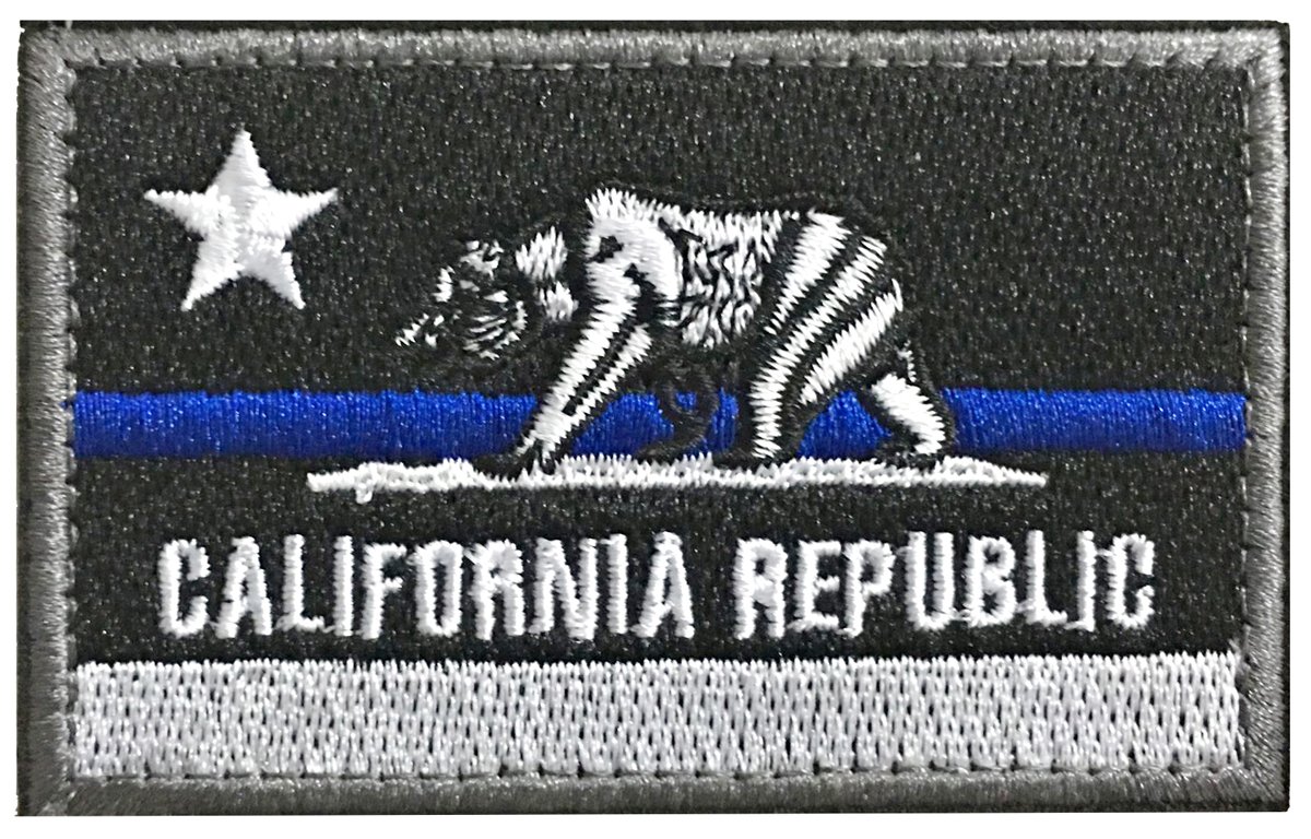 WZT 5-Pack California Tactical Morale Military Patches - Hook & Loop Backing for Army, Police, Tactical Gear - Perfect for Uniforms, Backpacks, and Outdoor Activities