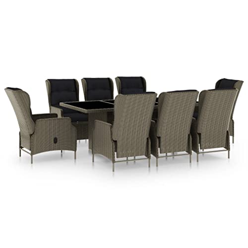 Brown+glass 9 Piece