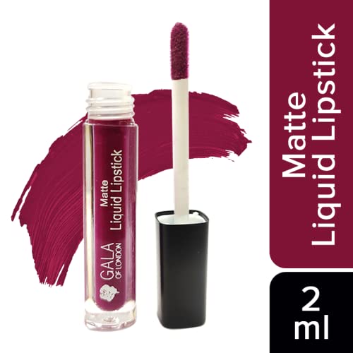 Matte Liquid Lipstick - Waterproof, Transfer Proof, Long Lasting 12 Hours, 02 Grape Wine (2ml) | Perfect for Parties, Date Nights & Everyday Wear