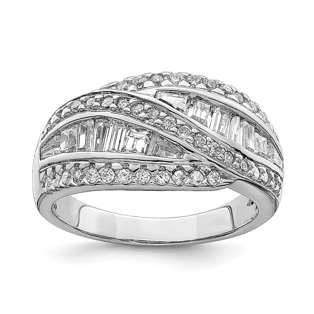 925 Sterling Silver Cubic Zirconia CZ Band Ring for Women - Elegant Fine Jewelry Gift for Her | Perfect for Anniversaries, Weddings & Special Occasions