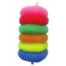 GoldenNest Plastic Bath Scrubber Sponge Pouf - Exfoliating Body Scrubber & Round Loofah for Shower | Gentle Skin Cleansing & Massage for Men & Women | Perfect for Daily Bathing, Spa & Exfoliation | Ideal for Sensitive Skin & Back Scrubbing in Bathroom Routine