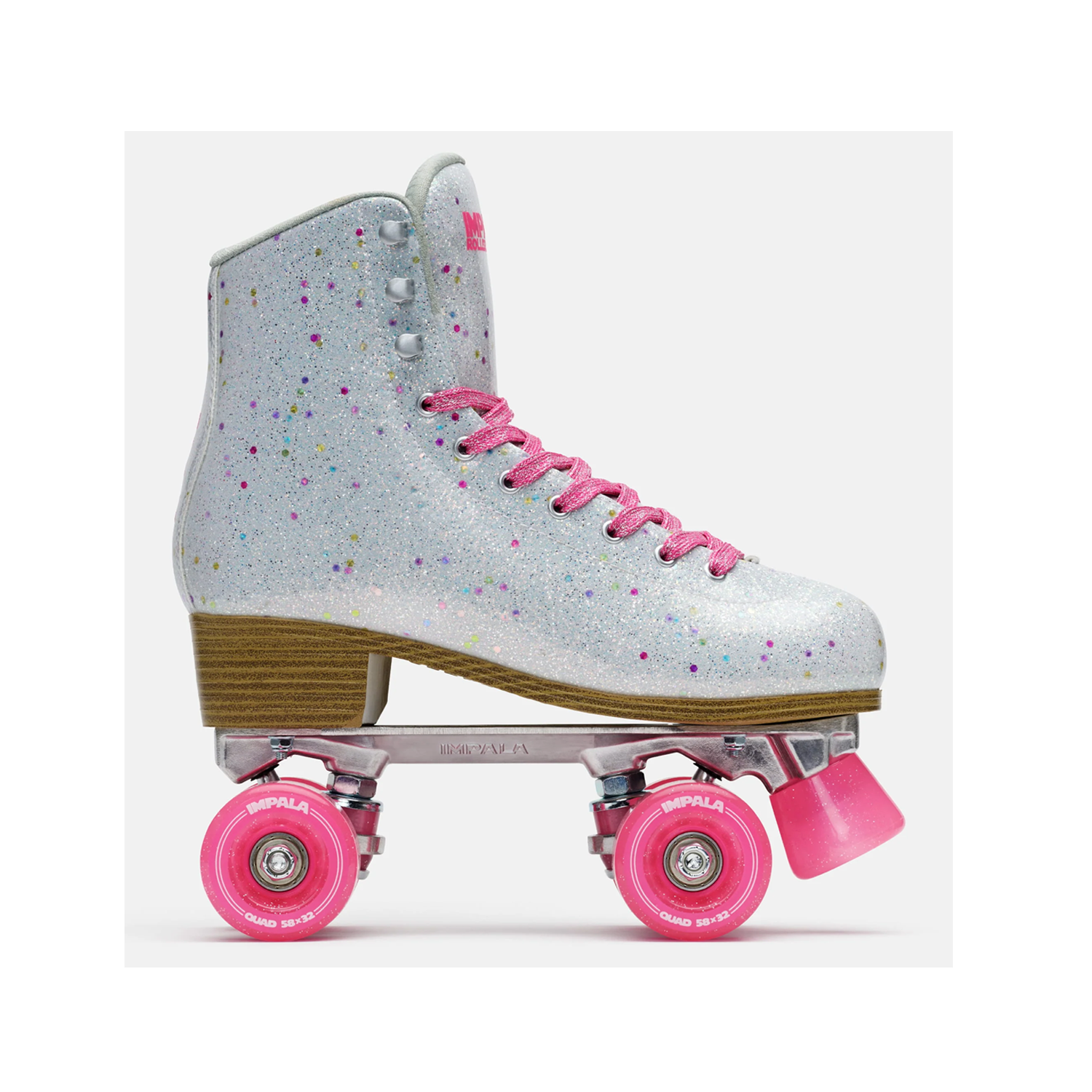 IMPALA Roller Skates for Women - Confetti Print Outdoor & Indoor Skates for Beginners, Rink, Park, and Fitness Use