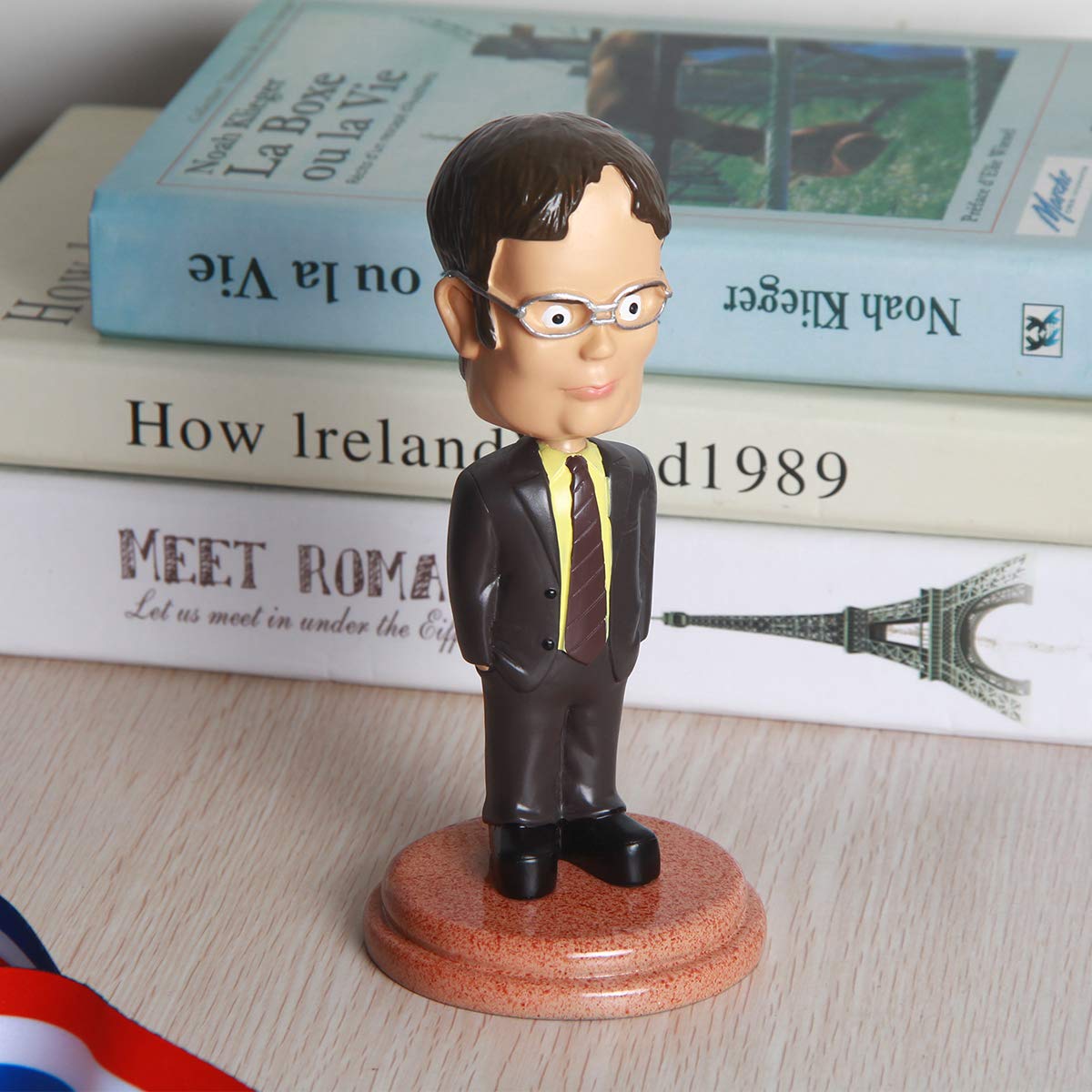 Dunder Mifflin Dwight Schrute Bobblehead - The Office TV Show Collectible, Perfect Gift for Fans | Desk Decor, Office Display, Pop Culture Memorabilia