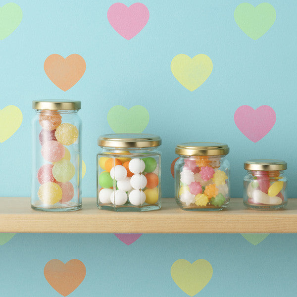 Polka Heart Wall Stencil - Reusable DIY Painting Template for Home Decor, Nursery, Kids Room & Wedding - Perfect for Walls, Furniture & Crafts