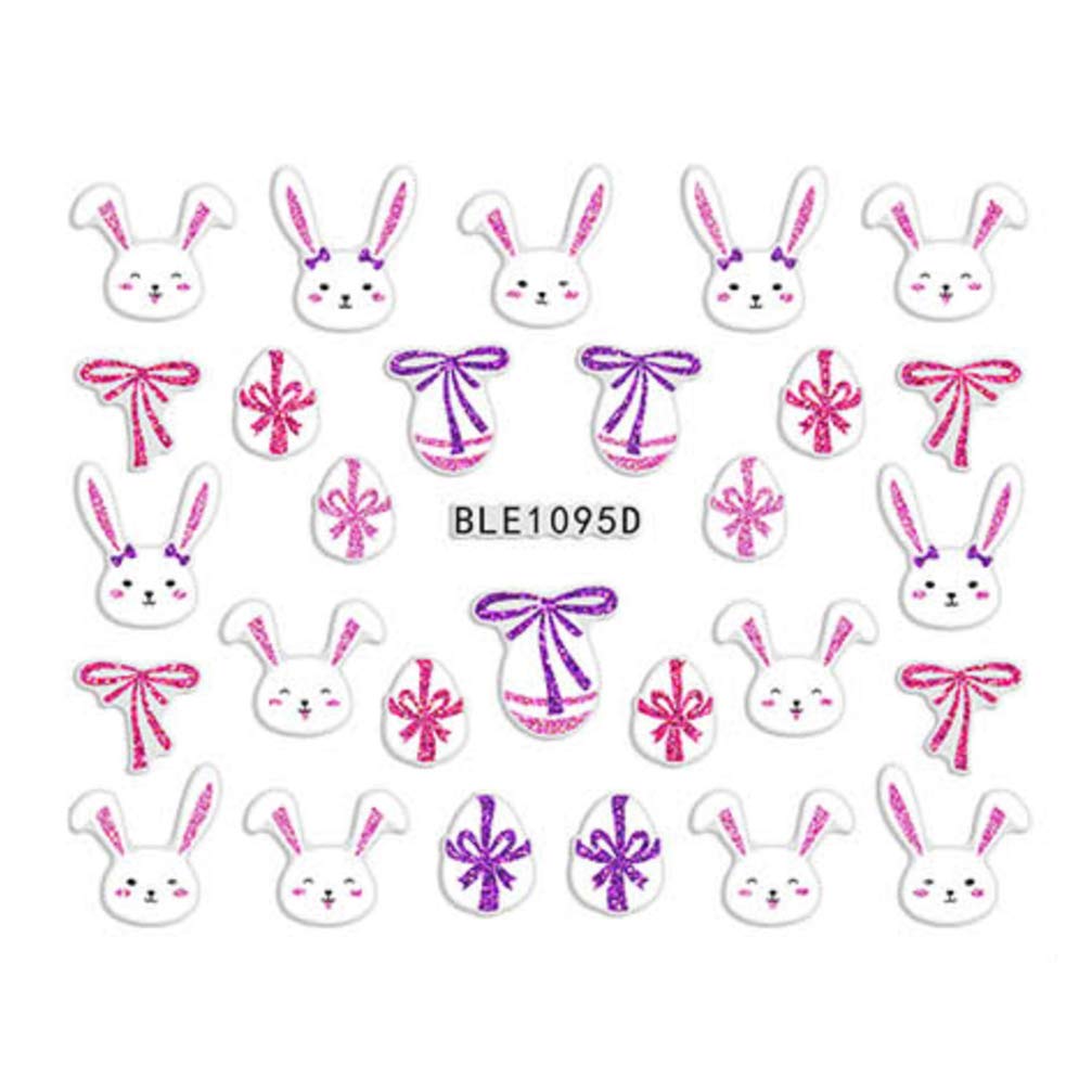 Beaupretty 10pcs 3D Flower Nail Stickers for Kids - Easter Party Nail Art, Scrapbook Embellishments, DIY Manicure Decor - Perfect for Easter Bunny Theme, Girls' Nail Art, and Kids' Party Favors