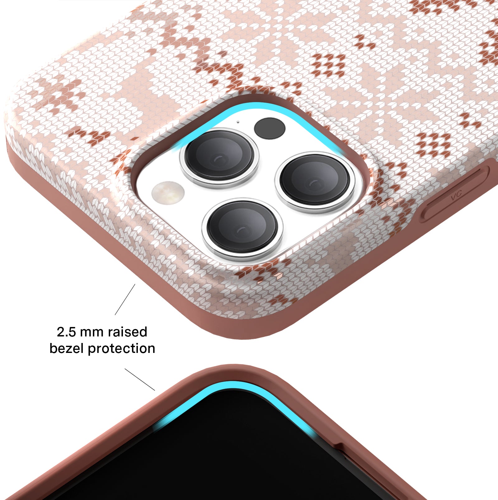 Soft & Stylish Chai Sweater Design iPhone Case - Trendy Knit Pattern Phone Cover for iPhone 13/14/15 Pro Max - Perfect Gift for Coffee Lovers & Fall Season Accessories