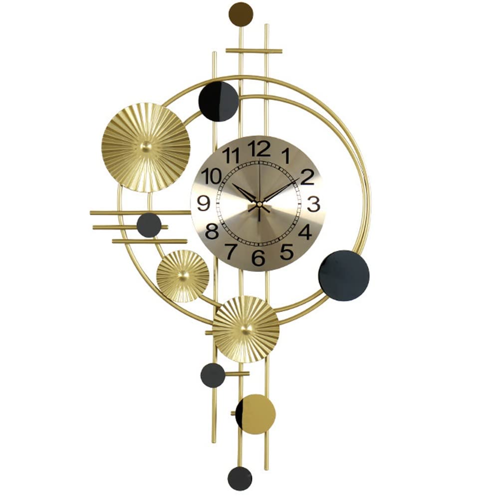 GP-ypfSoft Digital Art Decoration Wall Clock - Creative Silent Non-Ticking Quartz Wall Clock for Living Room, Kitchen, Bedroom & Office - Large Modern Metal Wall Clock for Home Decor & Gift Giving