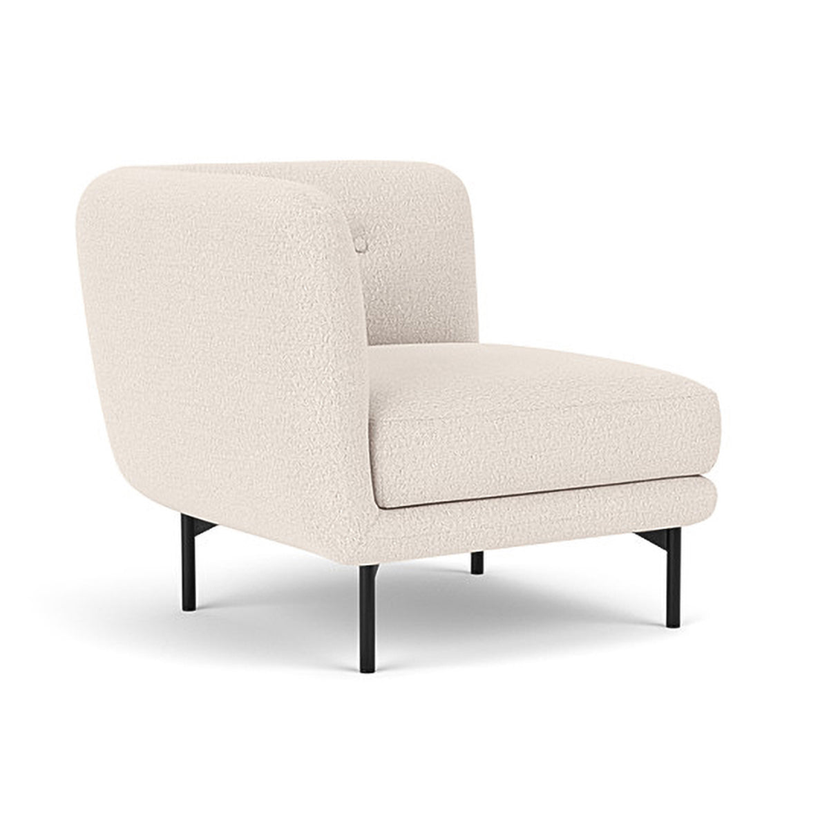 Alfred Boucle Right 1 Seater Modular Sofa - Modern Accent Chair for Living Room, Bedroom & Office - Compact Single Seater Couch with Removable Cushions