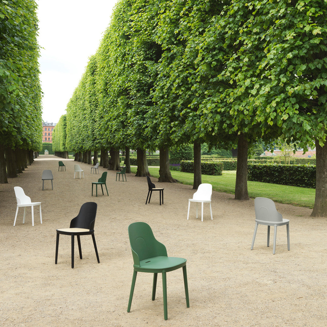 Allez Modern Dining Chair with Wicker Seat - Comfortable Rattan Accent Chair for Kitchen, Dining Room, or Patio - Perfect for Indoor and Outdoor Use