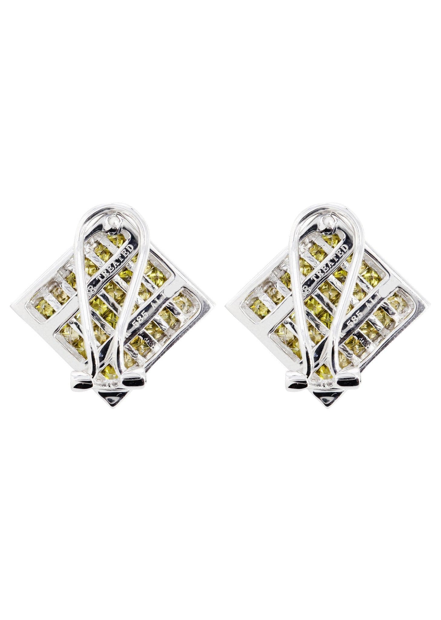 2.39 Carat Diamond Earrings for Men in 14K White Gold - Luxury Stud Earrings for Gifts, Weddings & Special Occasions