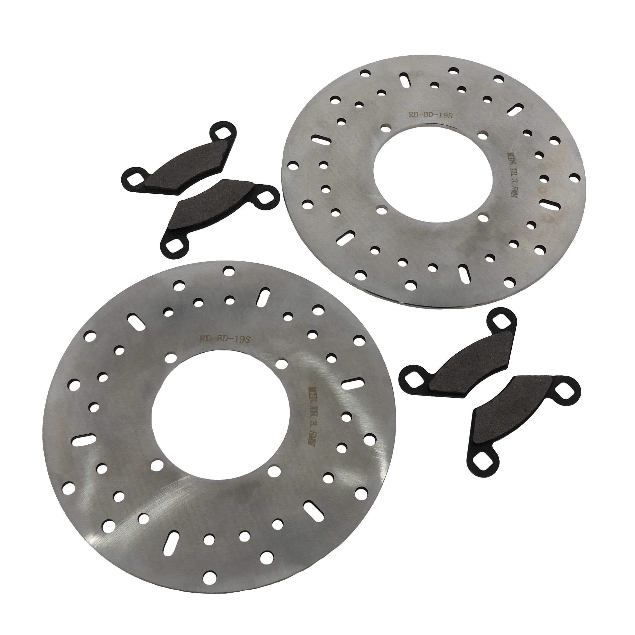 Polaris 500 Sportsman HO/EFI Front Brake Pads & Rotors Kit - High Performance ATV Braking System for Off-Road Adventures & Trail Riding