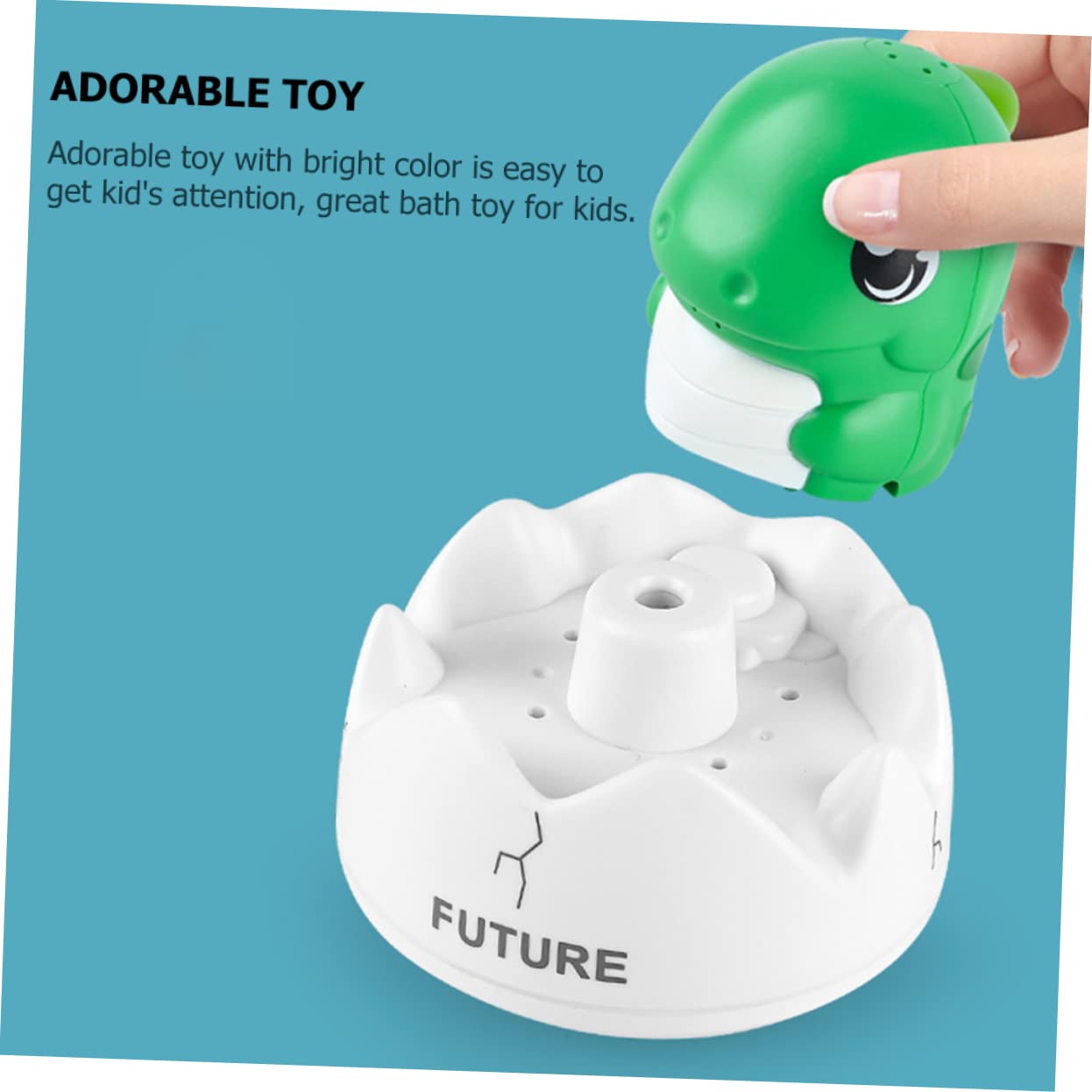 VICASKY 2 Pack Glow in The Dark Dinosaur Bath Toys - LED Light Up Floating Bathtub Toys for Kids, Fun Bath Time & Pool Play (Green Plastic) - Perfect for Toddlers, Sensory Play & Nighttime Bath Adventures