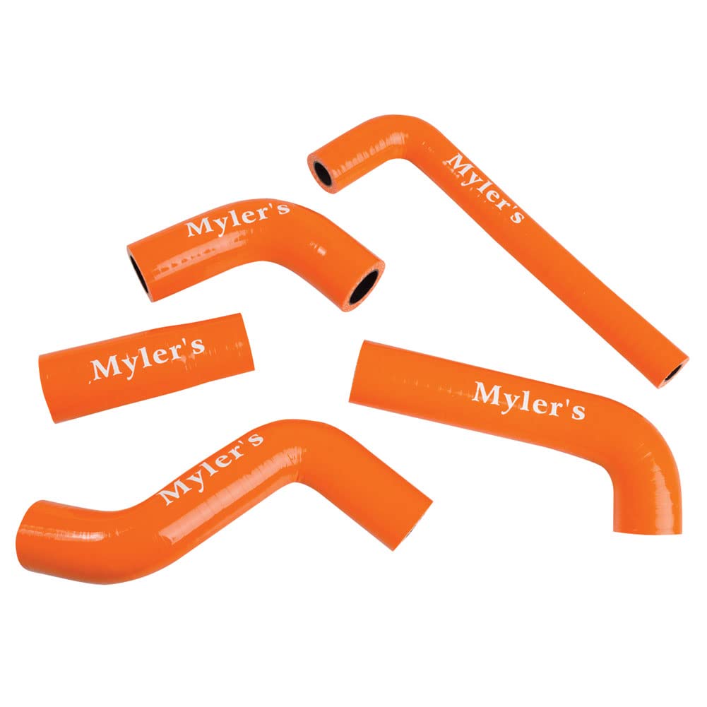 High-Performance Mylers Silicone Radiator Hose Kit (Orange) - Compatible with KTM 525 XC-W 2007 - Durable Cooling System Upgrade for Off-Road & Motocross Racing