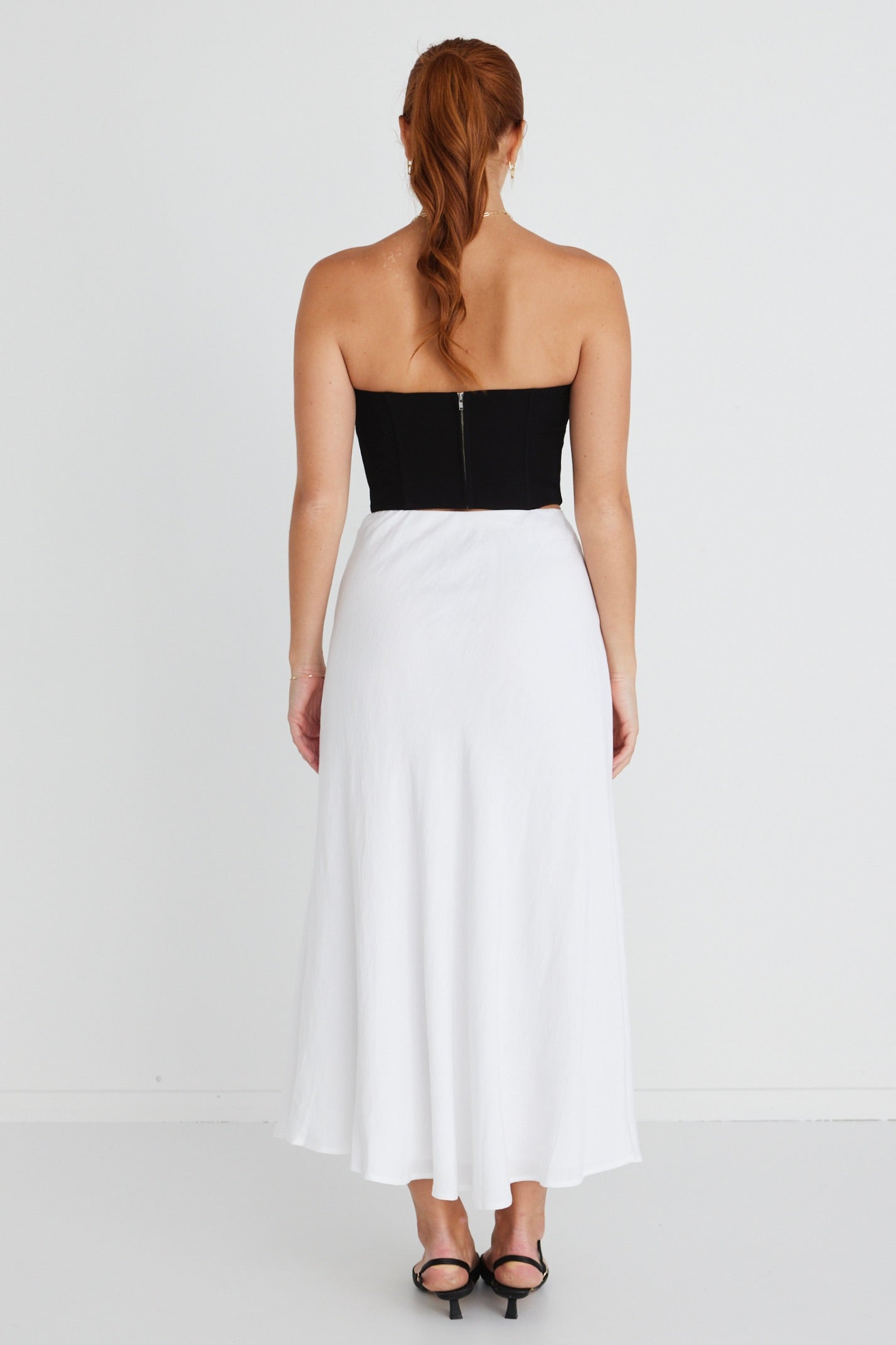 Black Crepe Bustier Top for Women - Elegant Corset Style Blouse for Evening Wear & Date Night Outfits