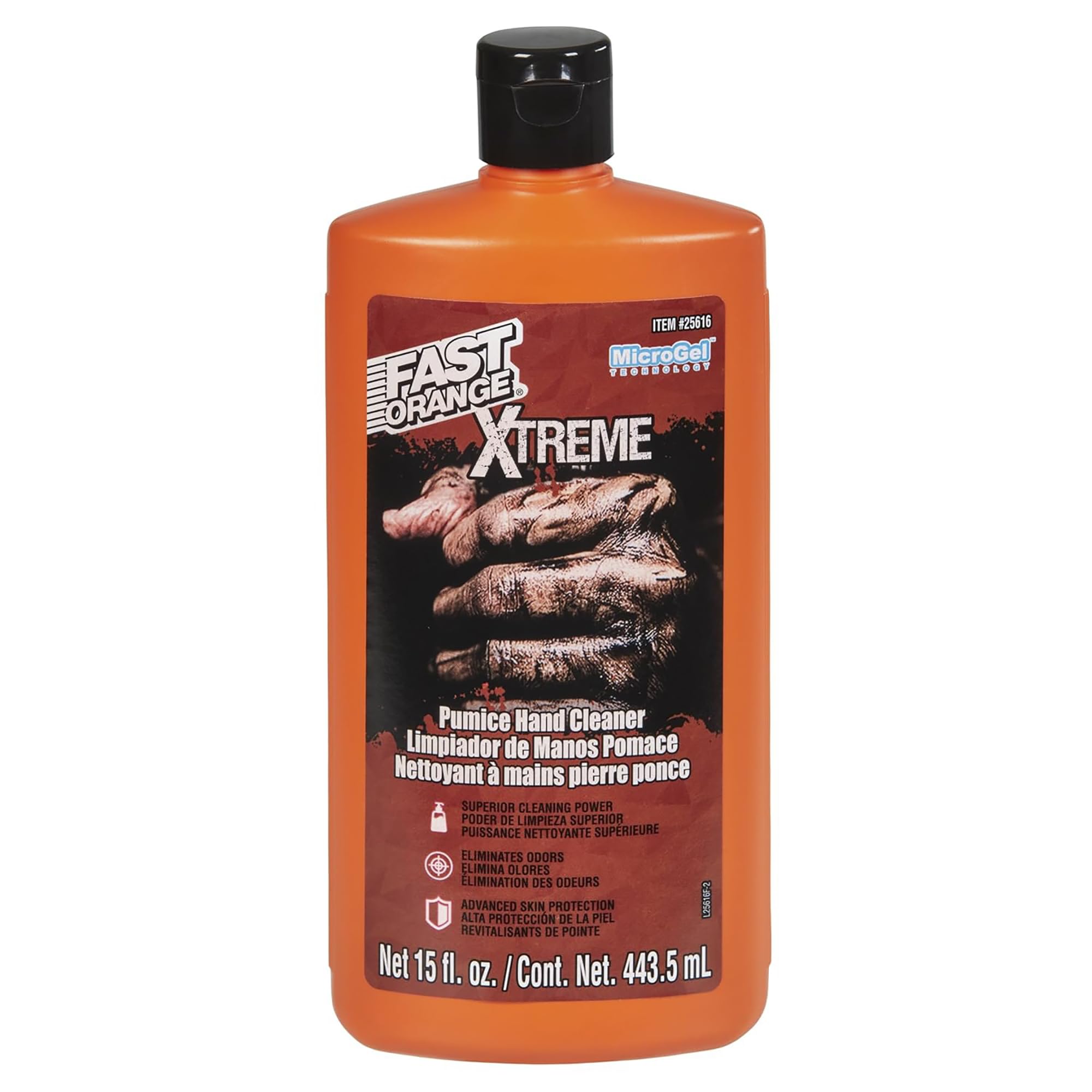 Permatex Fast Orange Xtreme Pumice Hand Cleaner - 15 oz Orange Scent for Tough Grease & Dirt | Ideal for Mechanics, Auto Shops & DIY Garage Use