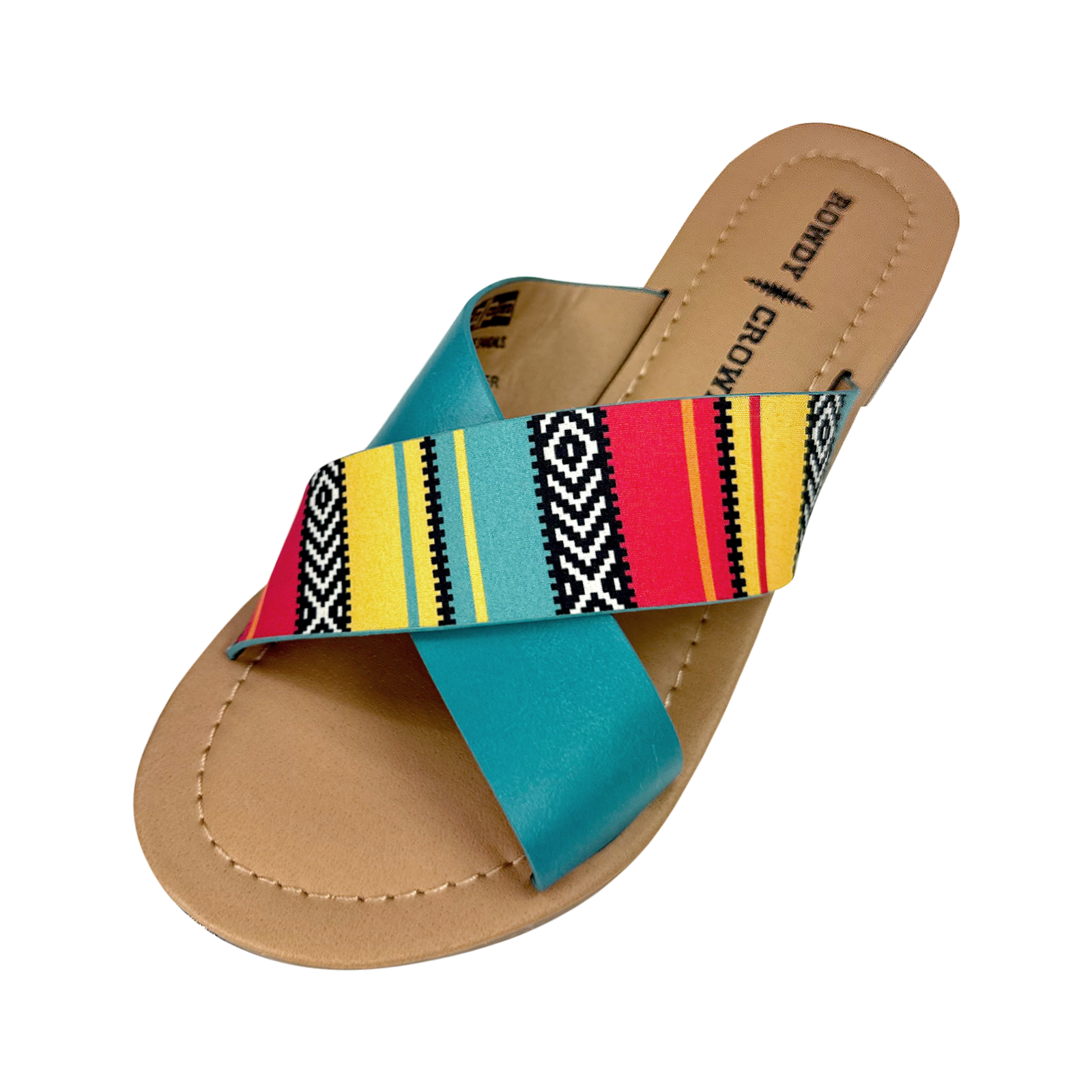 Women's Shiner Serape Sandals - Comfortable Bohemian Style Flip Flops for Beach, Pool & Summer Outfits