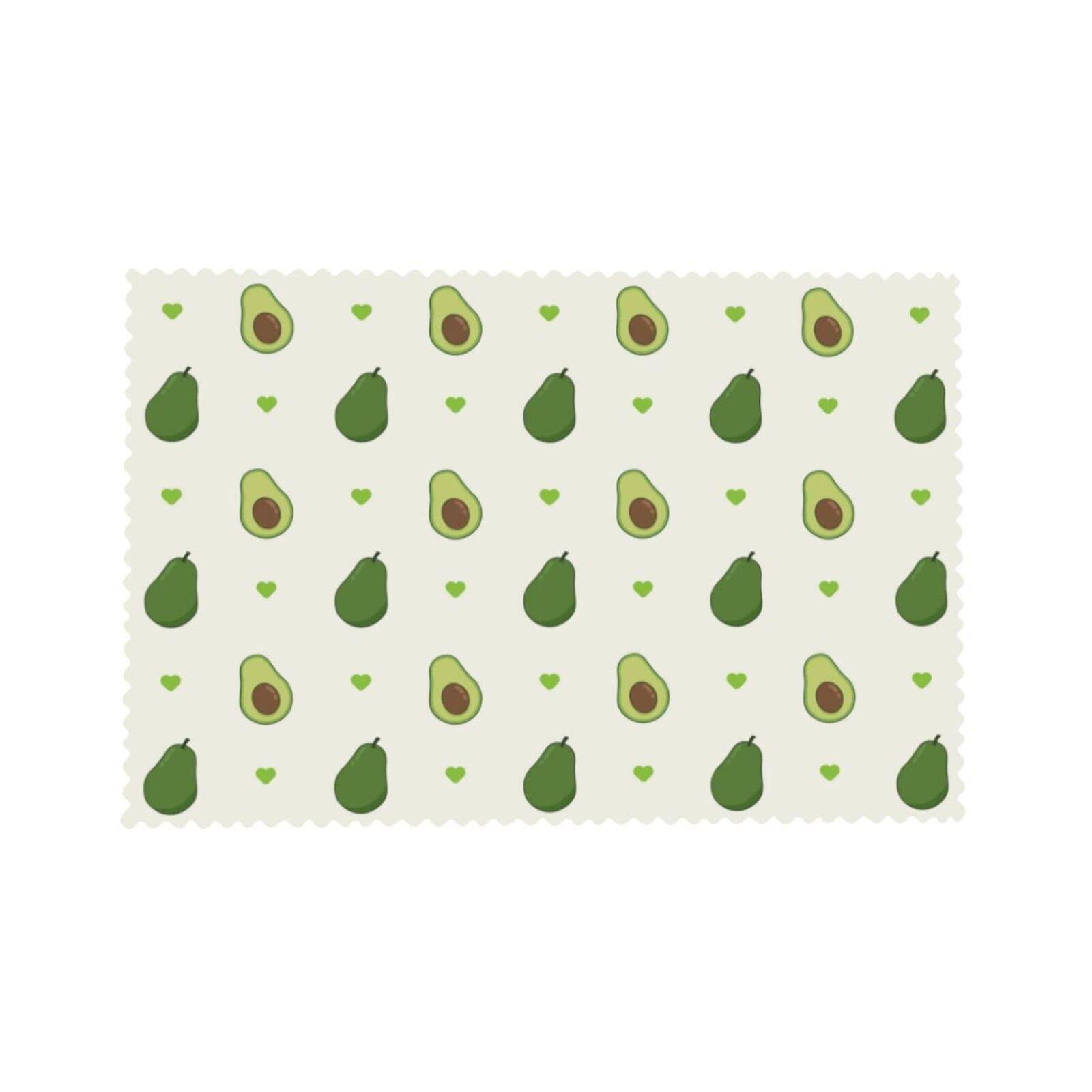 Stylish Avocado Placemats Set of 4 - 12x18 Inch Kitchen Table Mats for Farmhouse Dining Decor | Perfect for Breakfast Nook, Dinner Parties & Cozy Kitchen Aesthetics