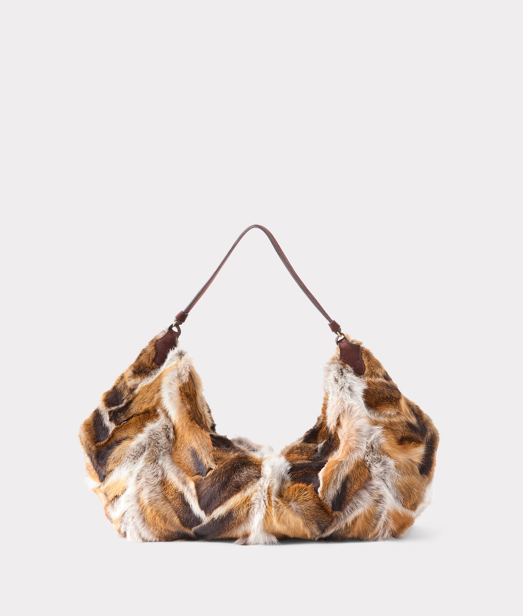 Luxury Fox Fur Shoulder Bag for Women - Elegant Crossbody Purse with Adjustable Strap, Fashionable Clutch for Evening Parties, Date Night & Special Occasions