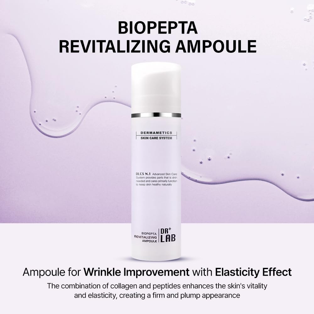 Biopepta Revitalizing Ampoule 5.07 fl oz (150ml) - Marine Collagen Peptide Serum for Skin Elasticity, Wrinkle Care & Deep Hydration | Korean Skincare for Anti-Aging & Glowing Skin | Perfect for Night Routine & Dry Skin Treatment