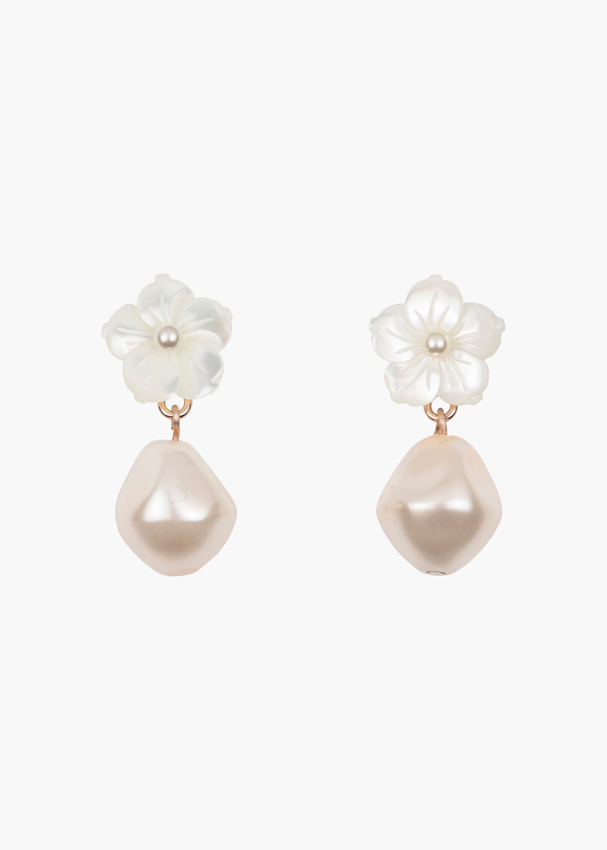 Elegant Mother of Pearl Mina Earrings - Handcrafted Pearl Dangle Earrings for Women - Perfect for Weddings, Parties & Special Occasions