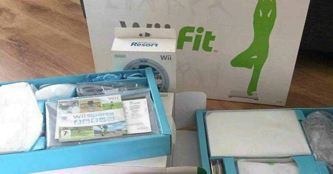 Nintendo Wii Console with Wii Sports & Wii Fit Bundle - UK PAL Version (Limited Stock) | Perfect for Family Fun, Fitness & Gaming at Home