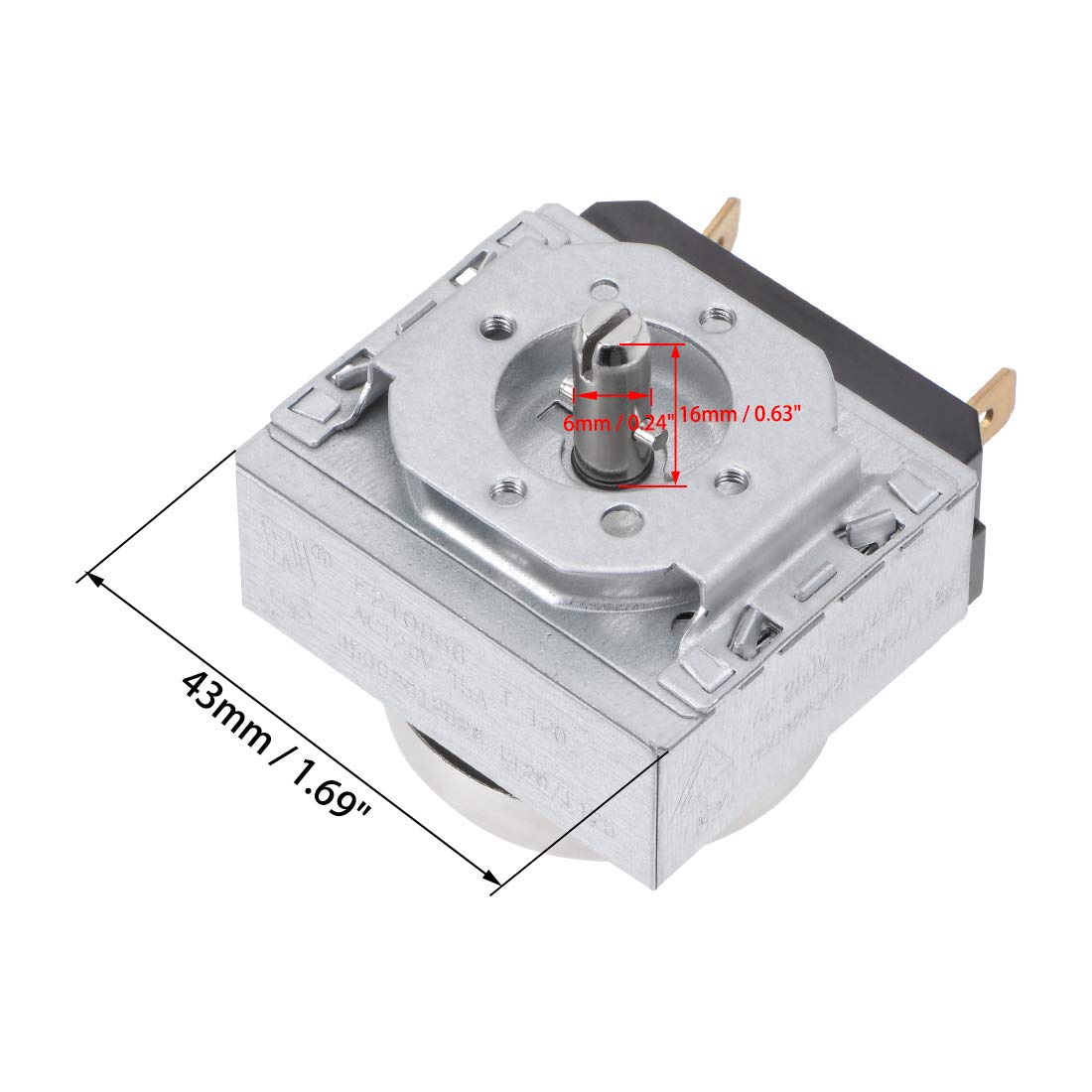 uxcell 60-Minute Timer Switch with Round Shaft - Replacement for Microwave Ovens & Electric Cookers - Perfect for Kitchen Appliances & Cooking Time Control