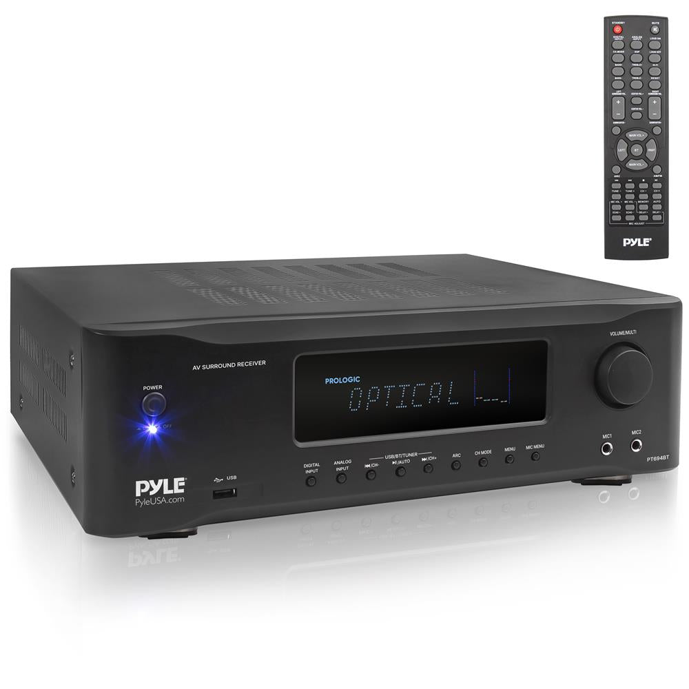 5.2 Channel Home Theater Stereo Receiver - High Power Audio System with HDMI, Bluetooth, and 4K Support for Movies, Music & Gaming