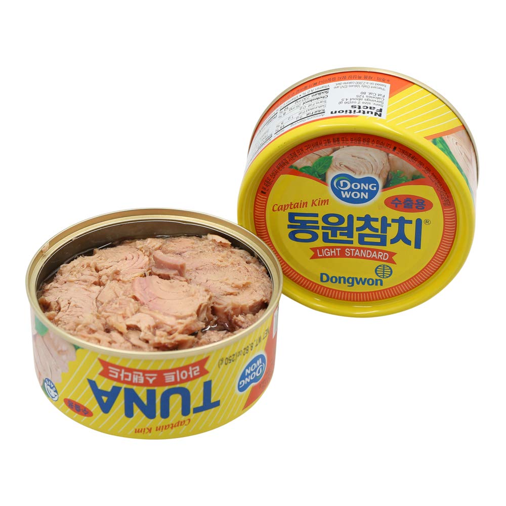 Premium Dongwon Tuna Chunks in Oil, 8.82oz (250g) - High Protein, Keto & Paleo Friendly Canned Tuna for Salads, Sandwiches & Quick Meals