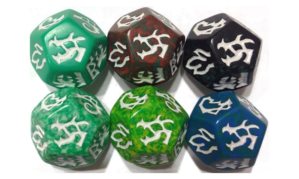 Green Drake Dragon Dice Set for Tabletop RPG Gaming