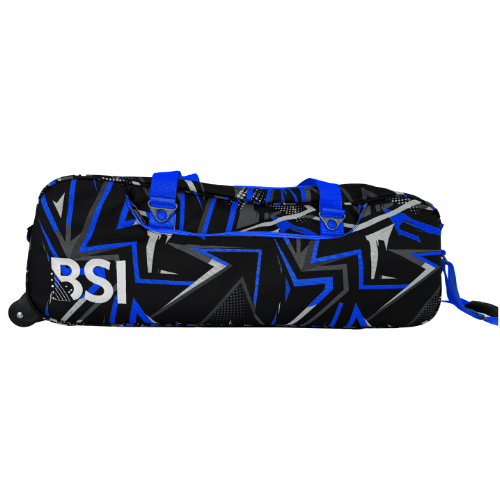 BSI Clear Top 3 Ball Tote Bowling Bag - Blue/Black Color - Perfect for League Play & Tournament Bowling Gear Storage