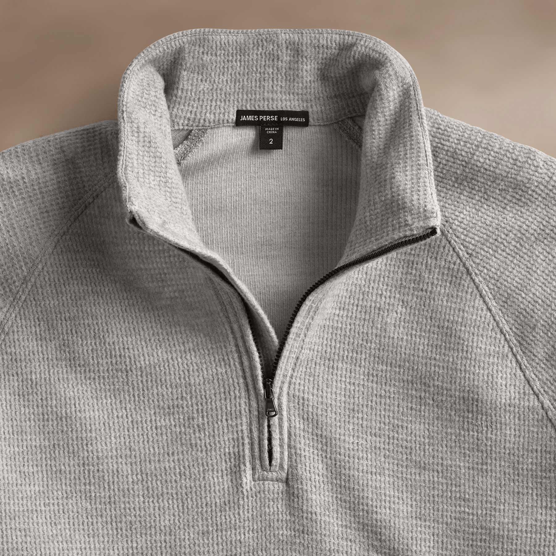 Brushed Thermal Half Zip Pullover - Heather Grey | Soft & Warm Fleece Lining | Perfect for Hiking, Camping & Winter Outdoor Activities