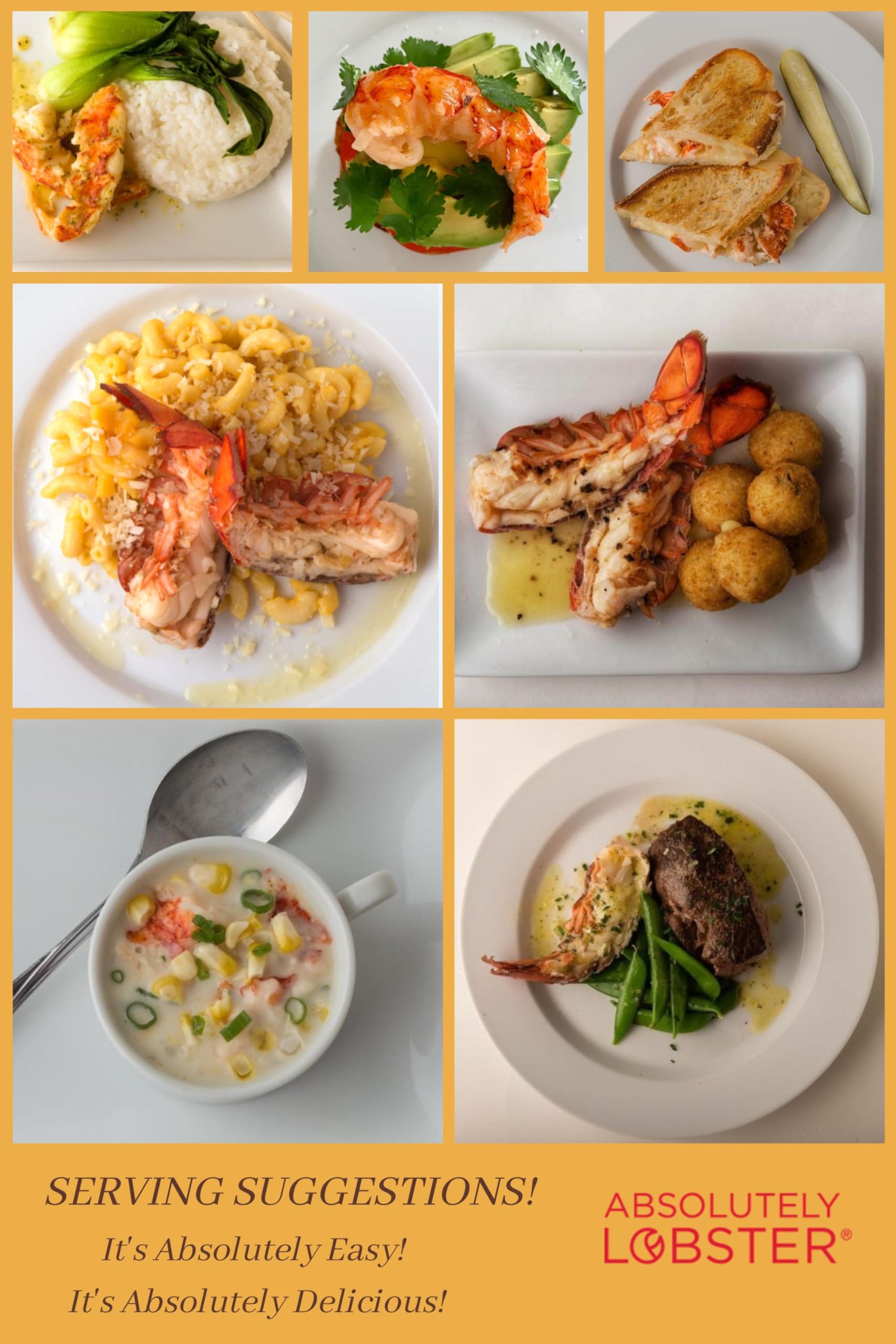Premium Wild-Caught Maine Lobster Tails (6 Pack, 5-6oz Each) with GMO-Free Butter - Quick 3-Minute Microwave Meal for Romantic Dinners, Special Occasions & Family Gatherings - Perfect for Valentine's Day, Anniversaries & Holiday Celebrations