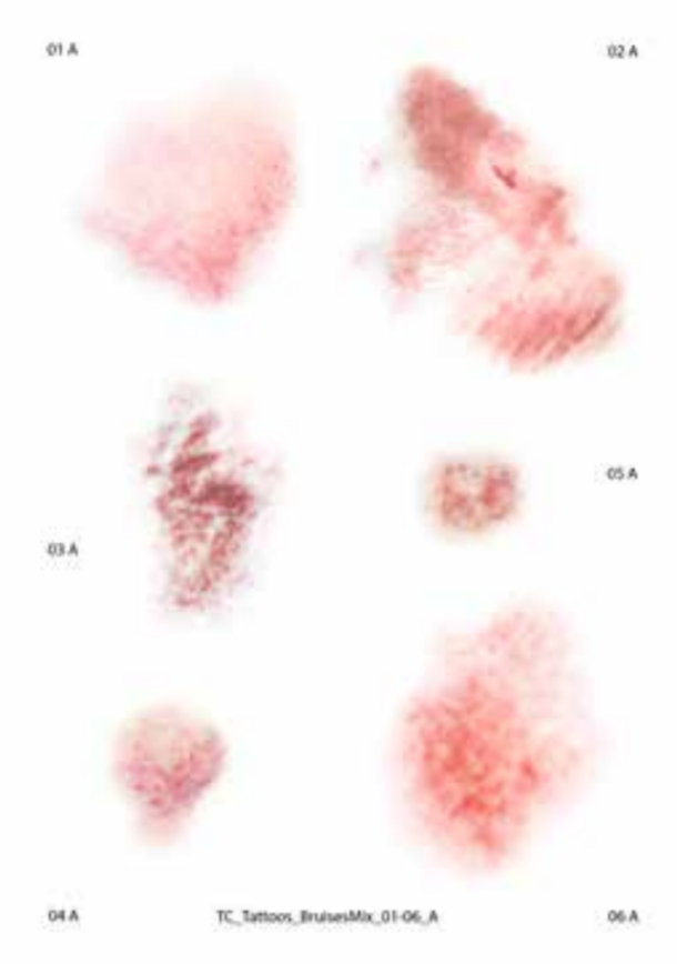 Twilight Creations Temporary Tattoo Transfers - Bruise Mix (1_06A) for Halloween Costumes, Cosplay & Special Effects Makeup