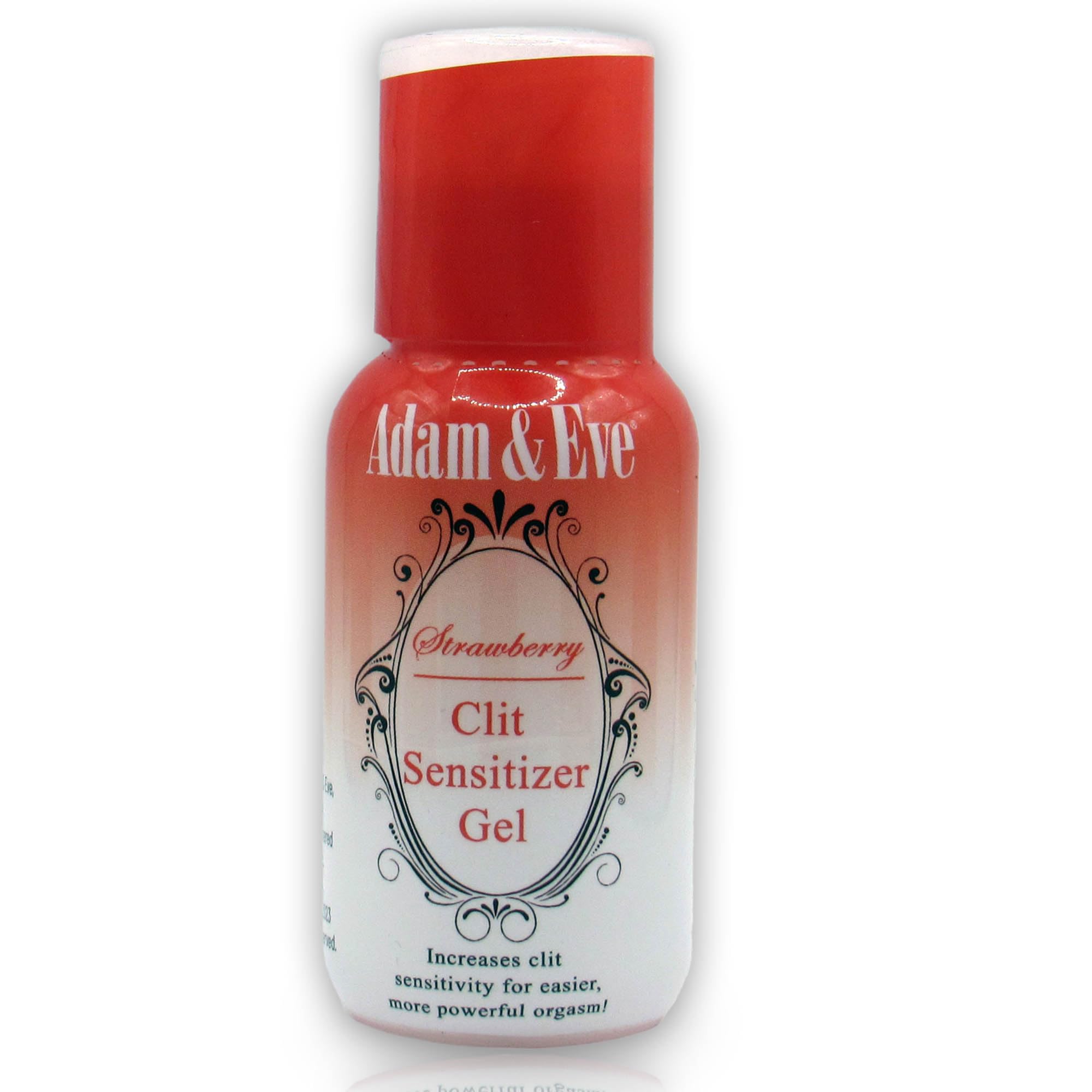 Adam & Eve Strawberry Clit Sensitizer Gel 1oz - Tingling Pleasure Gel for Enhanced Clitoral Sensitivity & Intense Orgasms | Flavored Lickable Formula for Solo Play, Couples Foreplay & Spicy Intimacy | Perfect for Sensual Massage & Exciting Bedroom Adventures