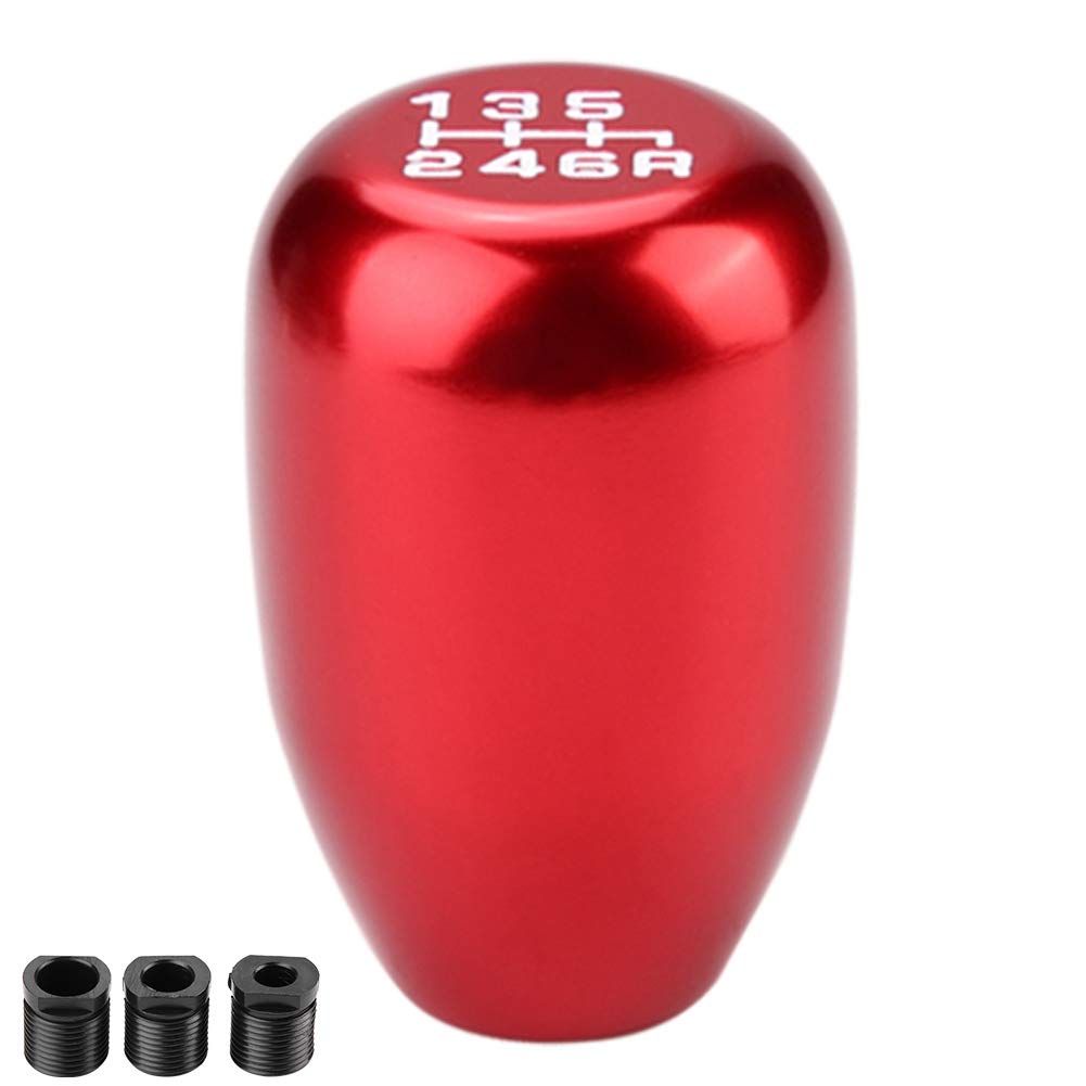 6 Speed Shift Knob - Red Universal Manual Shifter Knob for Subaru WRX 2020 & 2004 Scion xB - High Performance Gear Stick Head - Perfect for Racing, Car Enthusiasts & Gaming Simulation Setups