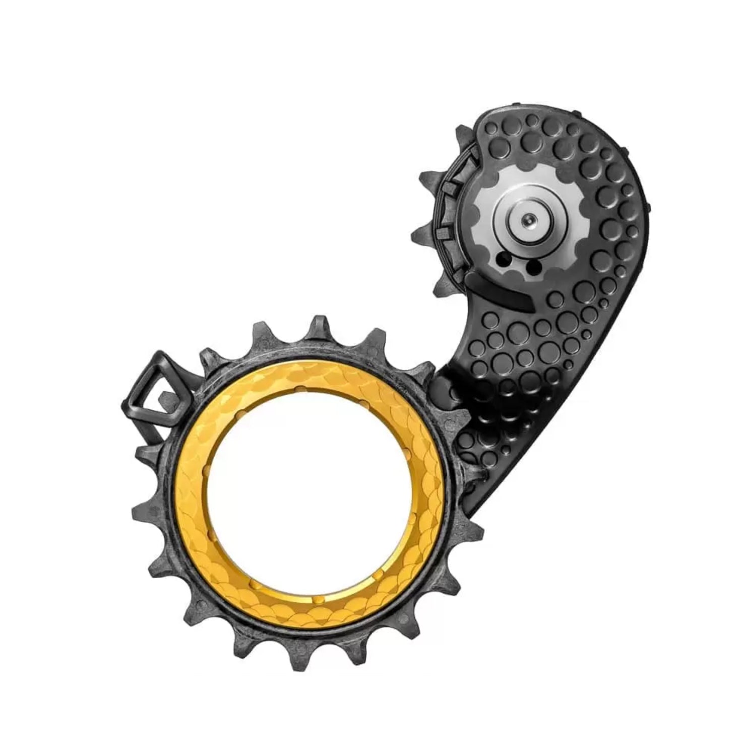 Absolute Black Carbon Ceramic Hollow Cage Bottom Bracket for Shimano Dura-Ace 9200 Groupset - Gold NLS Coating - Lightweight & Durable for Road Biking & High-Performance Cycling