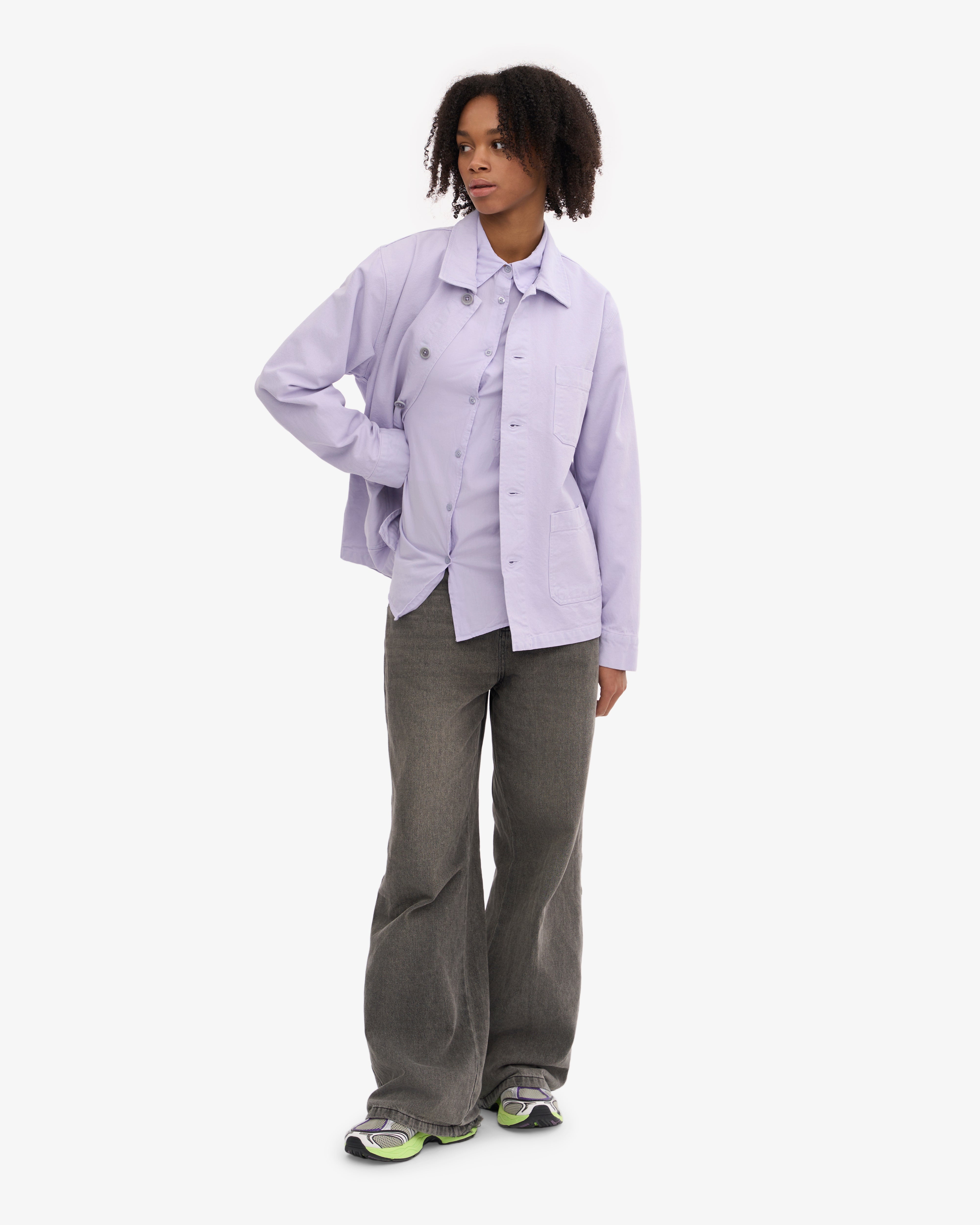 Organic Workwear Jacket for Women - Soft Lavender Cotton Blazer - Comfortable Office Wear & Business Casual Attire for Professional Women
