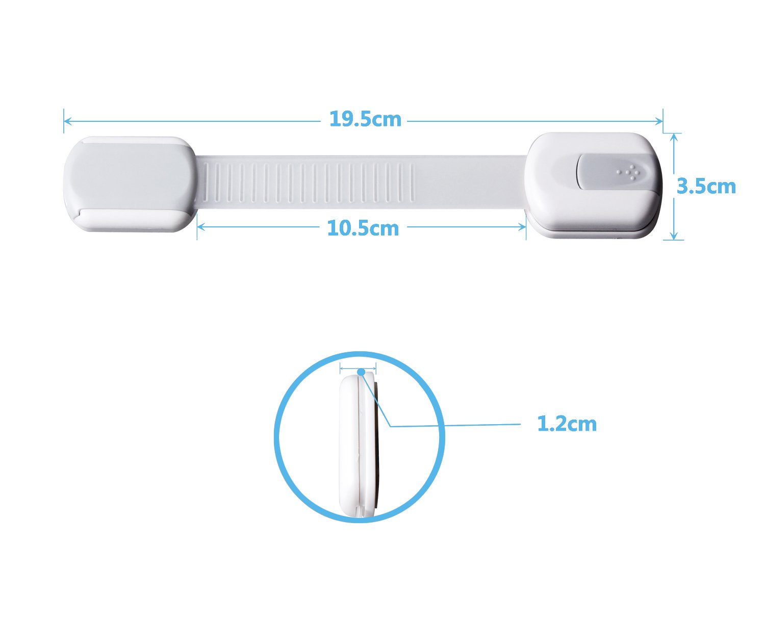 OKEFAN 12 Pack Child Safety Cabinet Locks - No Drill Adhesive Baby Proofing Latches for Drawers, Cupboards, Dishwasher, Fridge & Oven Doors (Grey) - Keep Kids Safe in Kitchen & Bathroom