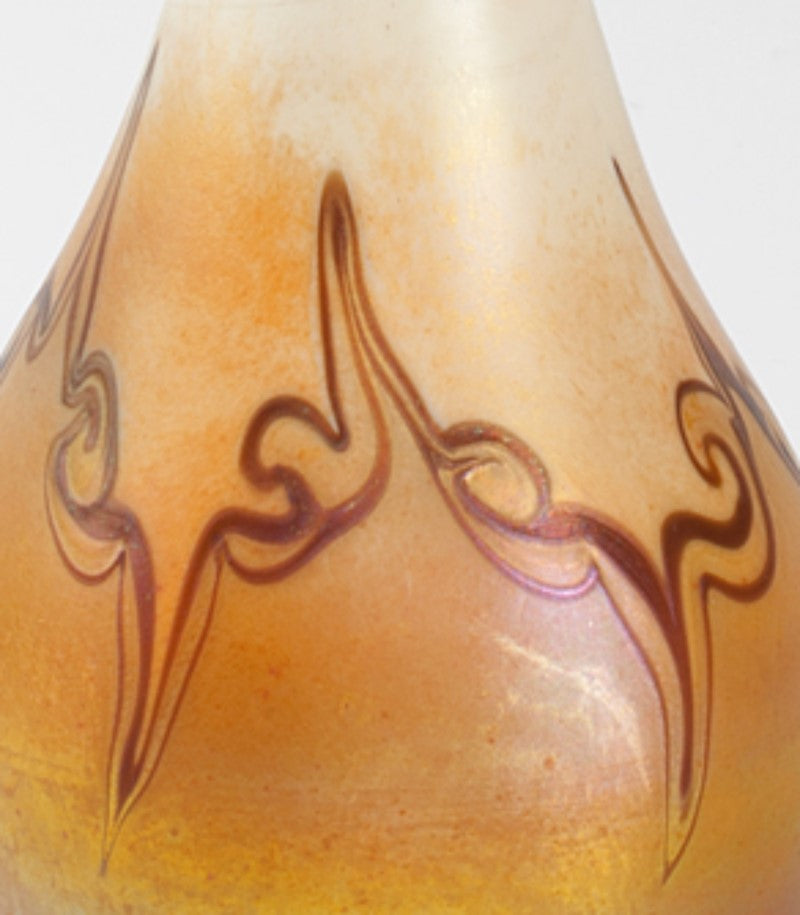 Tiffany Studios New York Favrile Glass Vase - Handcrafted Art Nouveau Vase for Home Decor, Wedding Centerpiece & Luxury Gift
