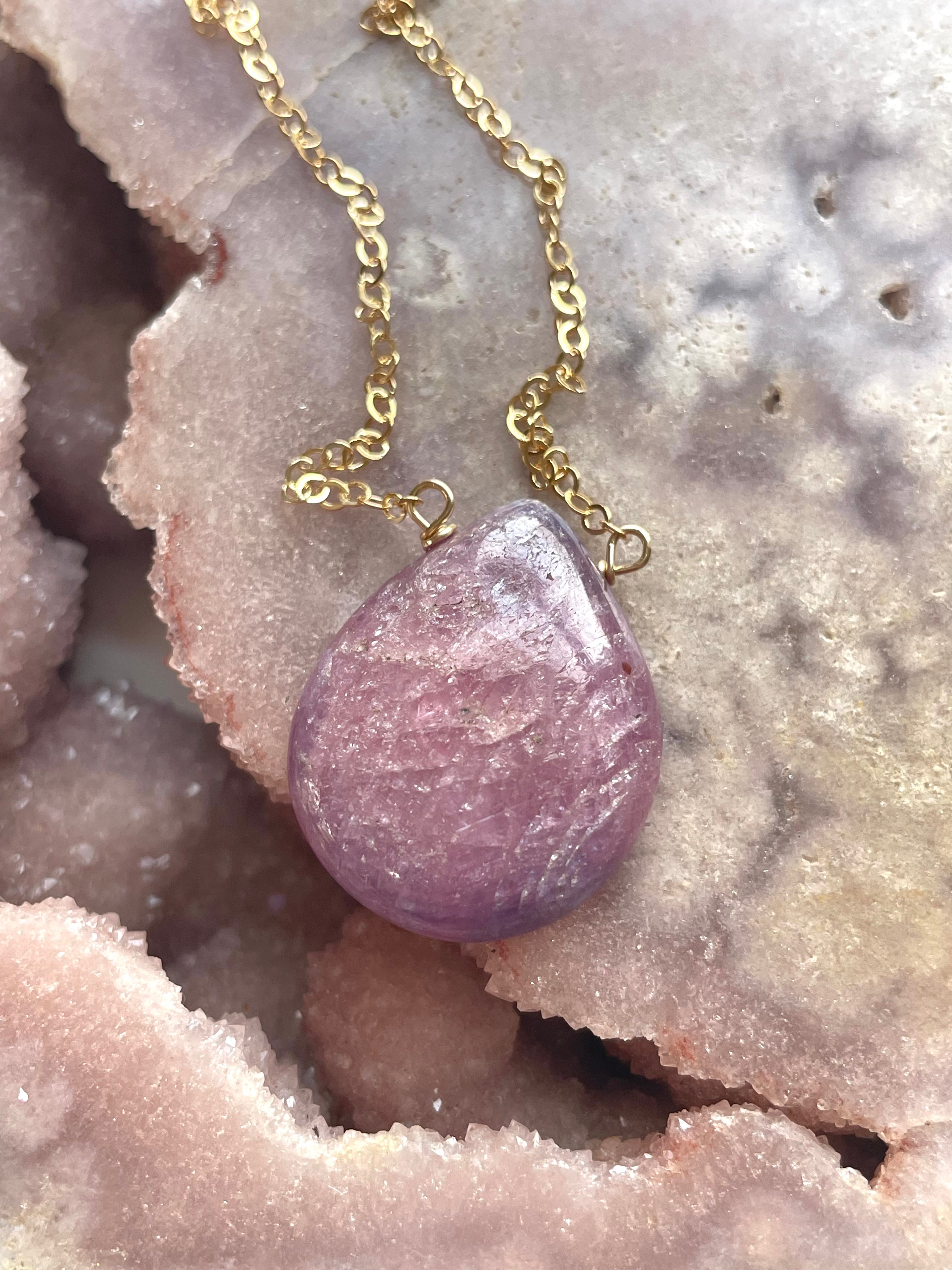 Genuine Ruby Pendant Necklace - 14K Gold Statement Jewelry for Women | Elegant Gift for Anniversary, Birthday & Special Occasions