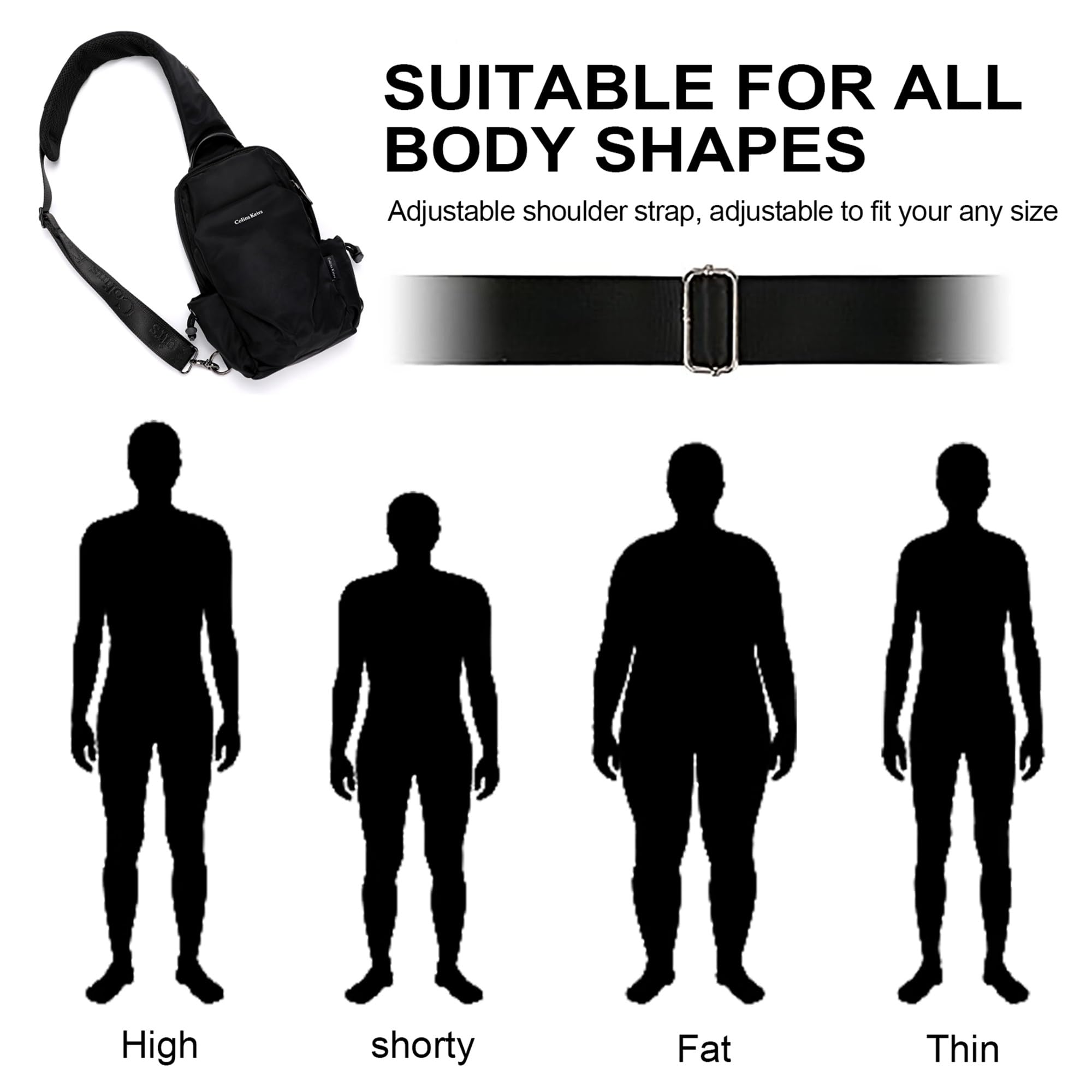 Stylish Unisex Chest Bag - Crossbody Shoulder Bag for Men & Women - Lightweight Travel Backpack for Hiking, Commuting & Daily Use